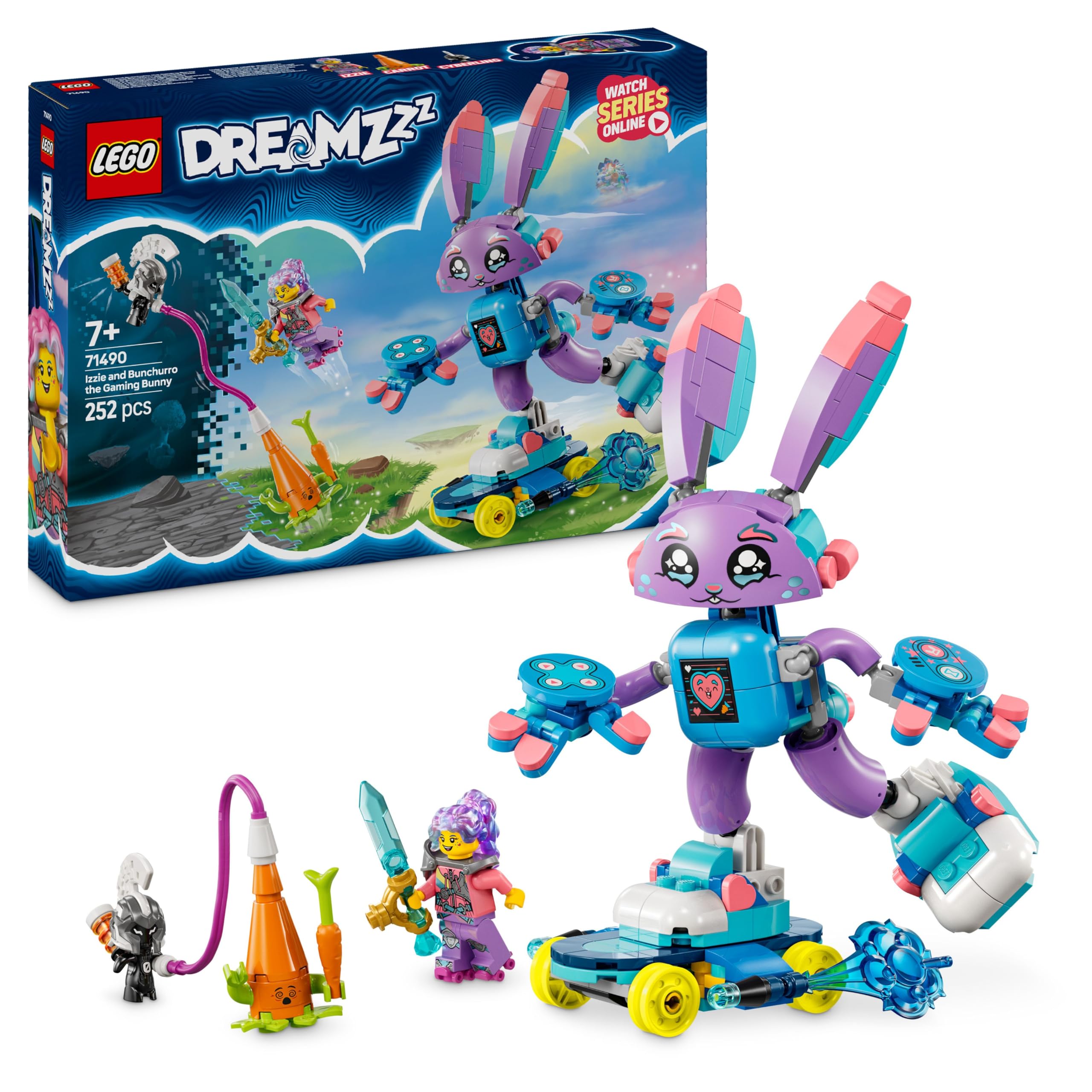 LEGO DREAMZzz Izzie and Bunchurro the Gaming Bunny Building Set - 2-in-1 Fantasy Playset for Kids 7+ 8