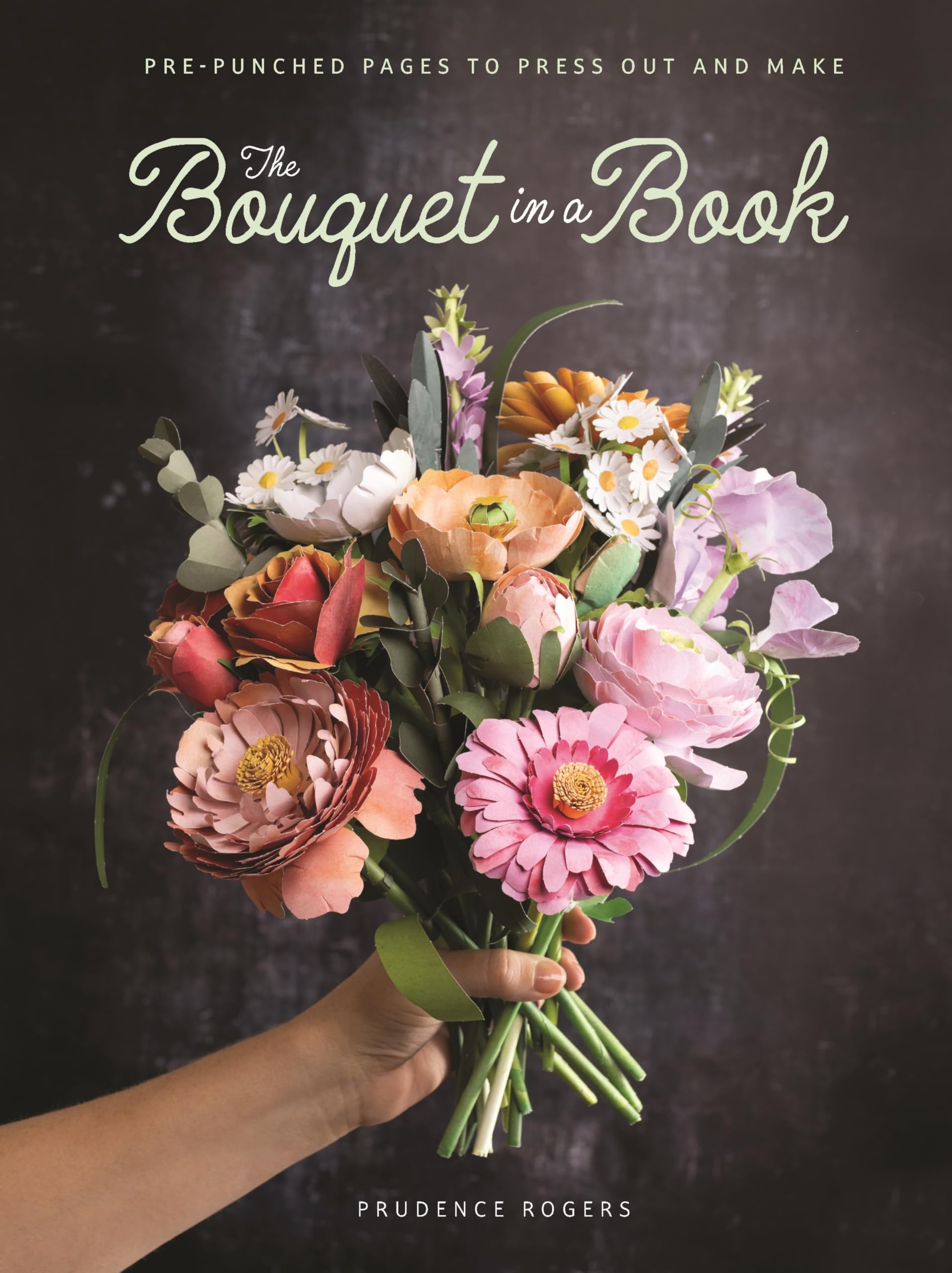 David & Charles The Bouquet in a Book - Pre-Punched Paper Flower Craft Kit | Paperback | 128 Pages