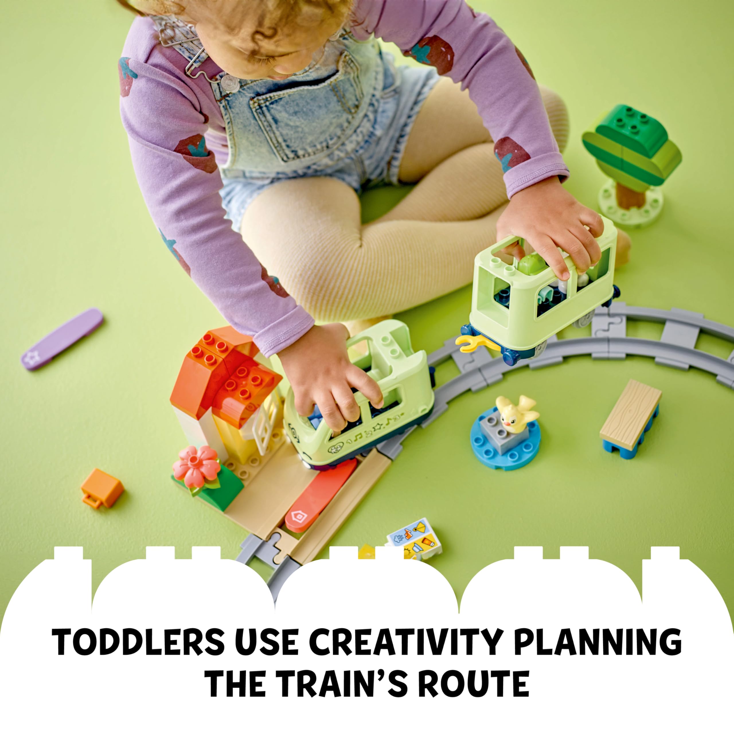 LEGO DUPLO Interactive Adventure Train Set - 14 Track Pieces | Lights & Sounds | Ages 2+ 4