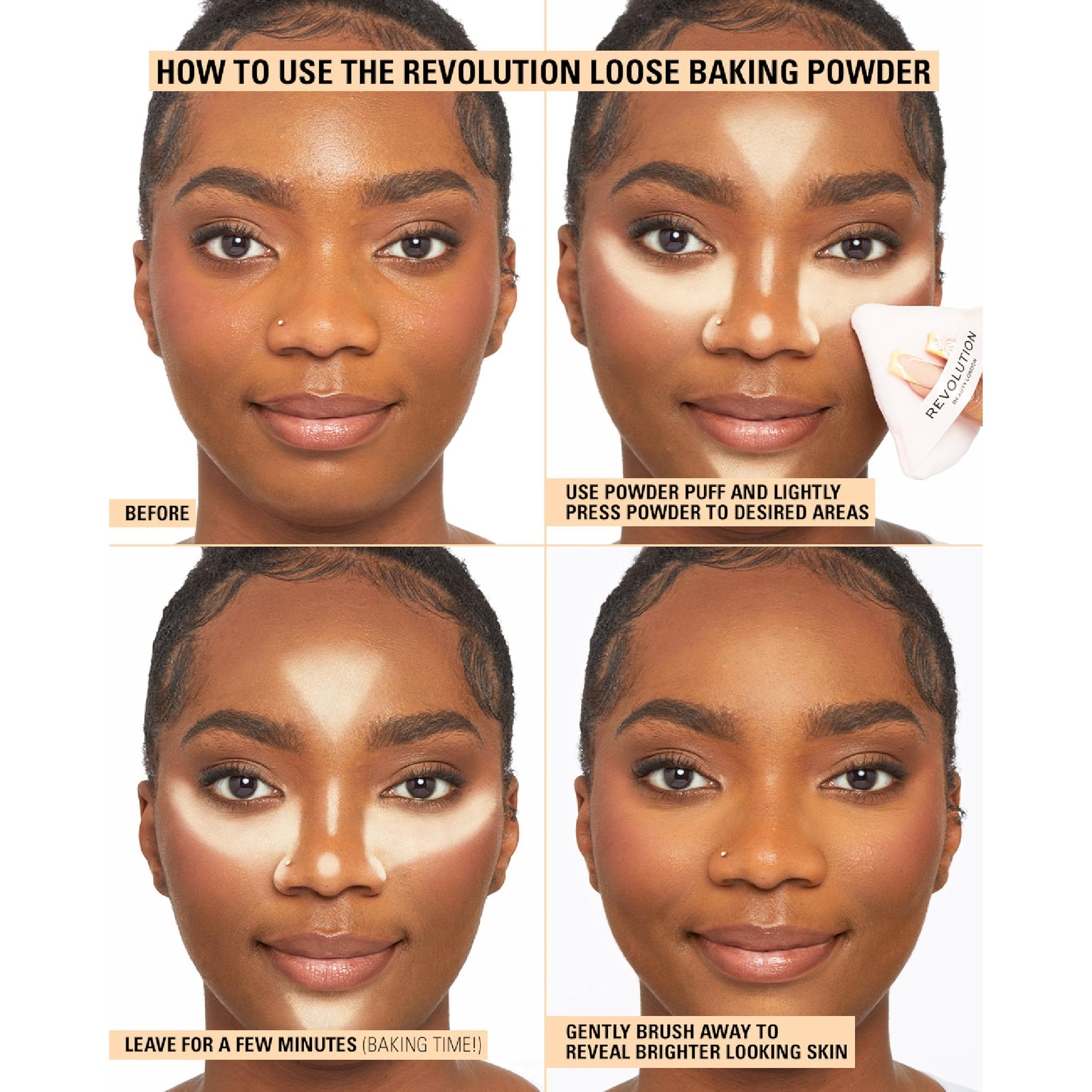 Revolution Beauty London - Loose Baking Powder (Rose, 32g) 5