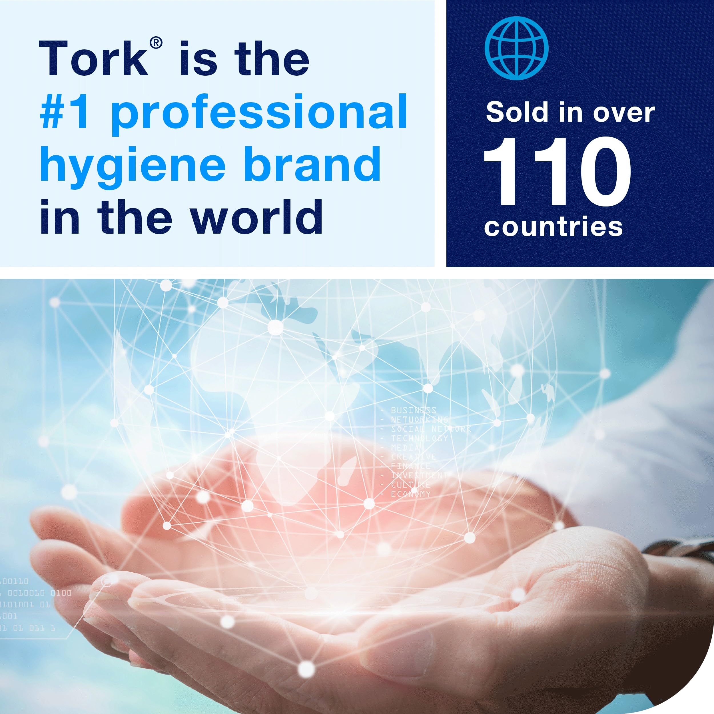 Tork White 2-Ply Advanced Cocktail Napkin - Unprinted Serviette for Bars and Cafés 7