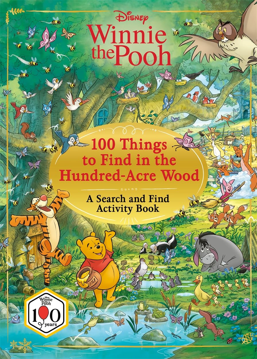 Studio Press Disney Winnie The Pooh 100 Things to Find in the Hundred Acre Wood Search Book | Paperback | English 1