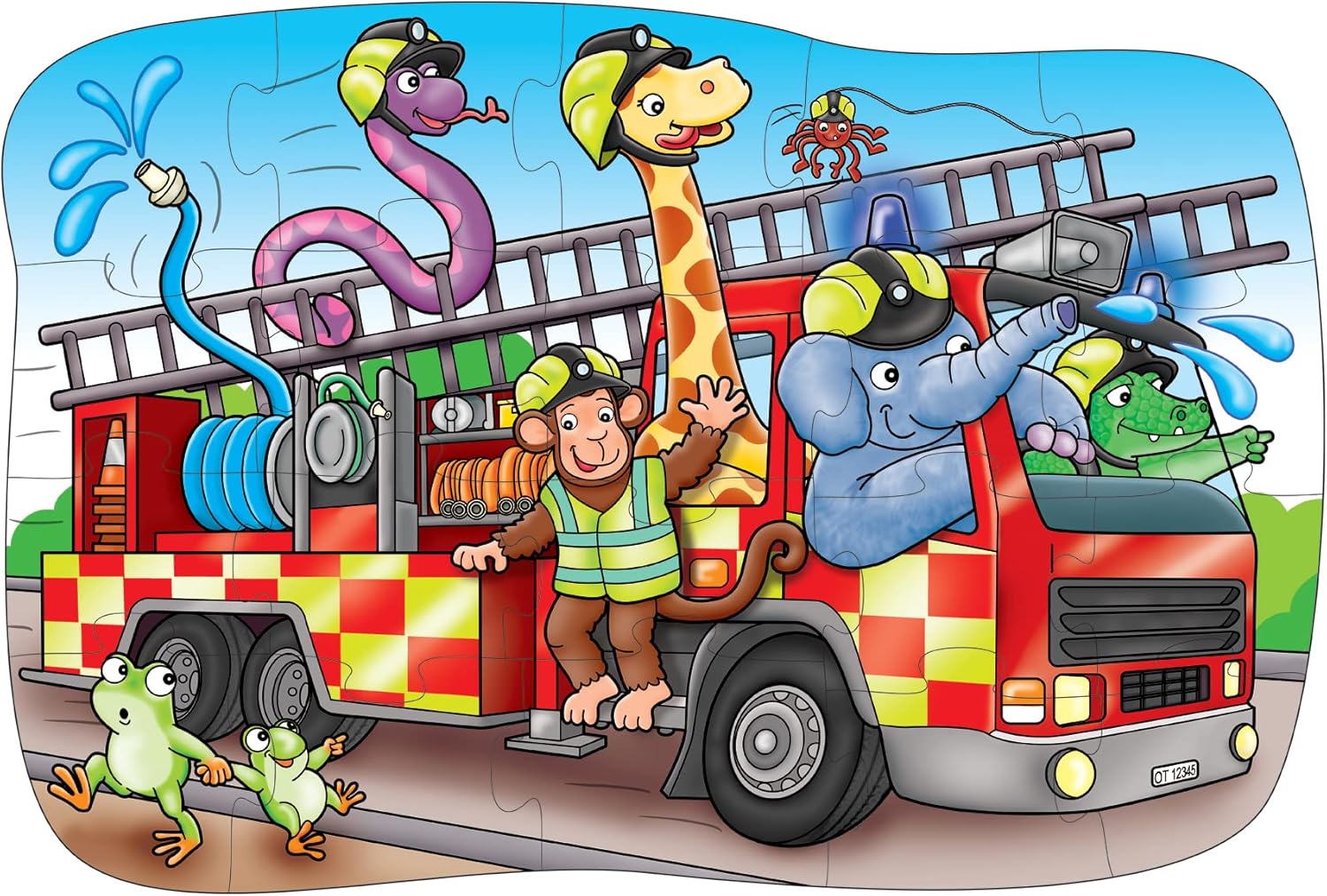 Orchard Toys Big Fire Engine Jigsaw Puzzle - 20-Piece Shaped Puzzle for Toddlers 2