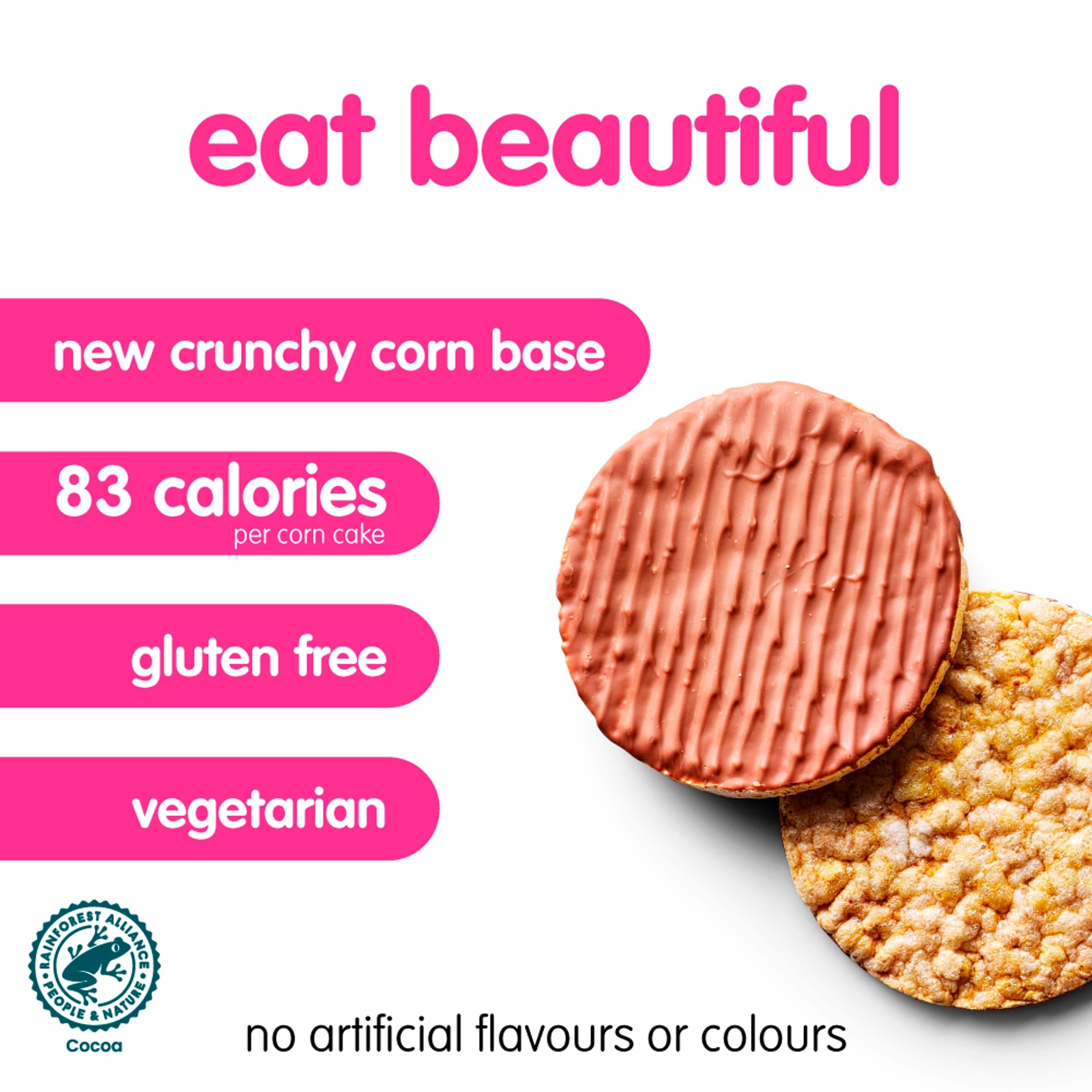 Itsu Milk Chocolate Corn Cakes 34g | Gluten Free | Healthy Snack | Pack of 15 4