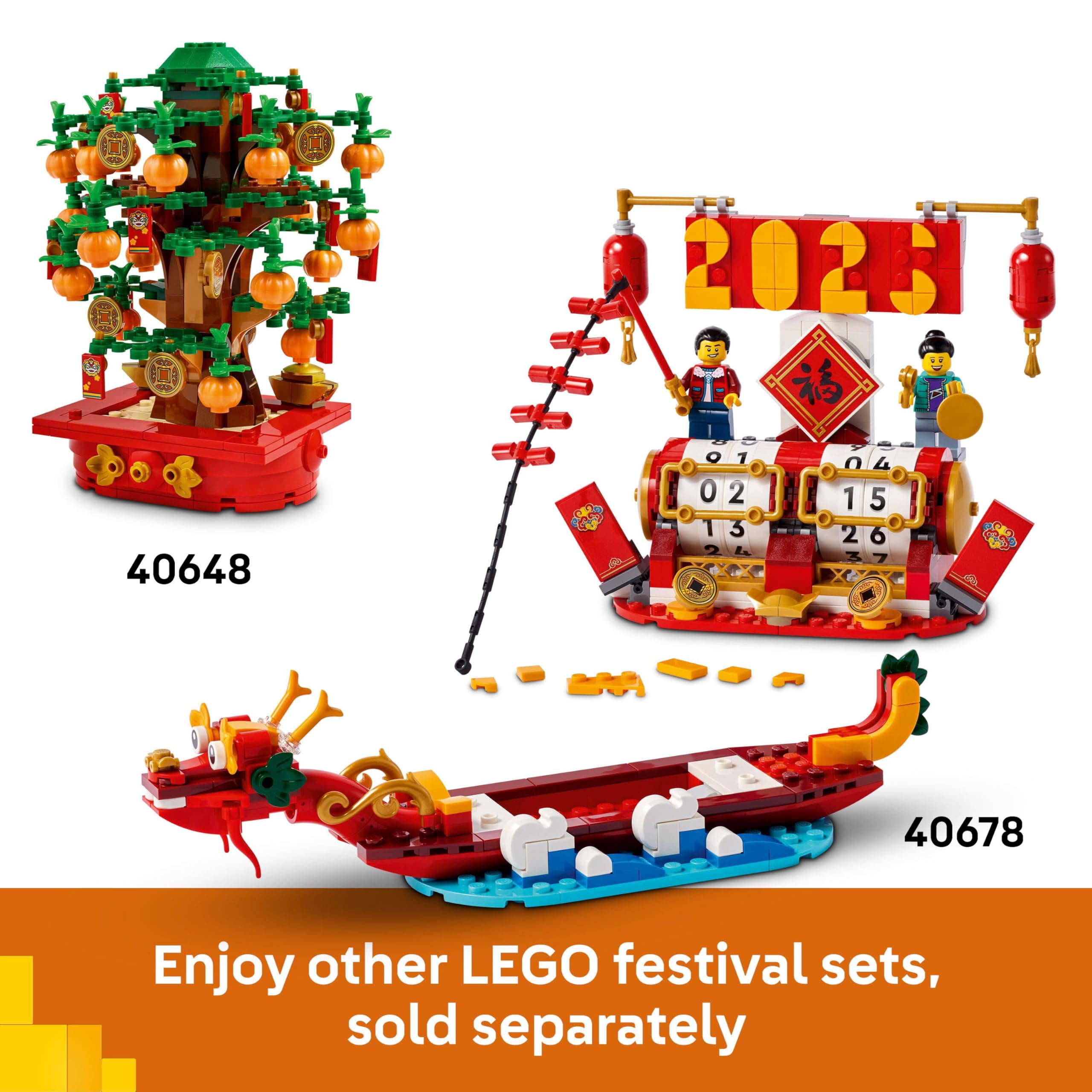 LEGO 2in1 Festival Calendar Building Set - Lunar New Year & Dragon Boat Festival Toy for Ages 10+ 3