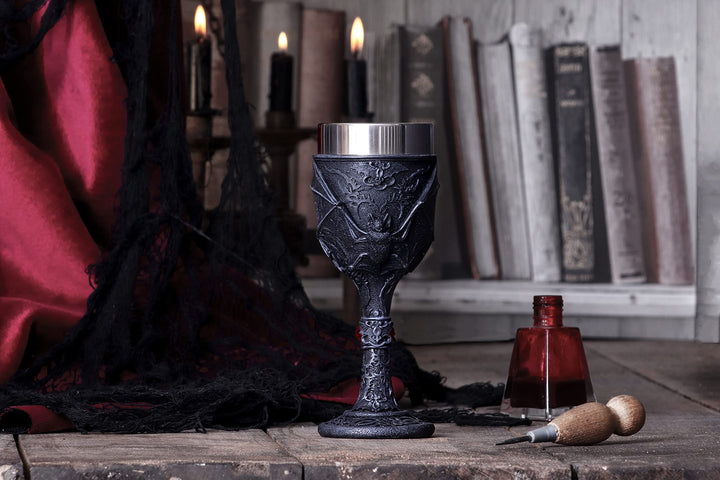 Nemesis Now Wiccan & Witchcraft Collection - Dark Fang Bat Goblet (Black)