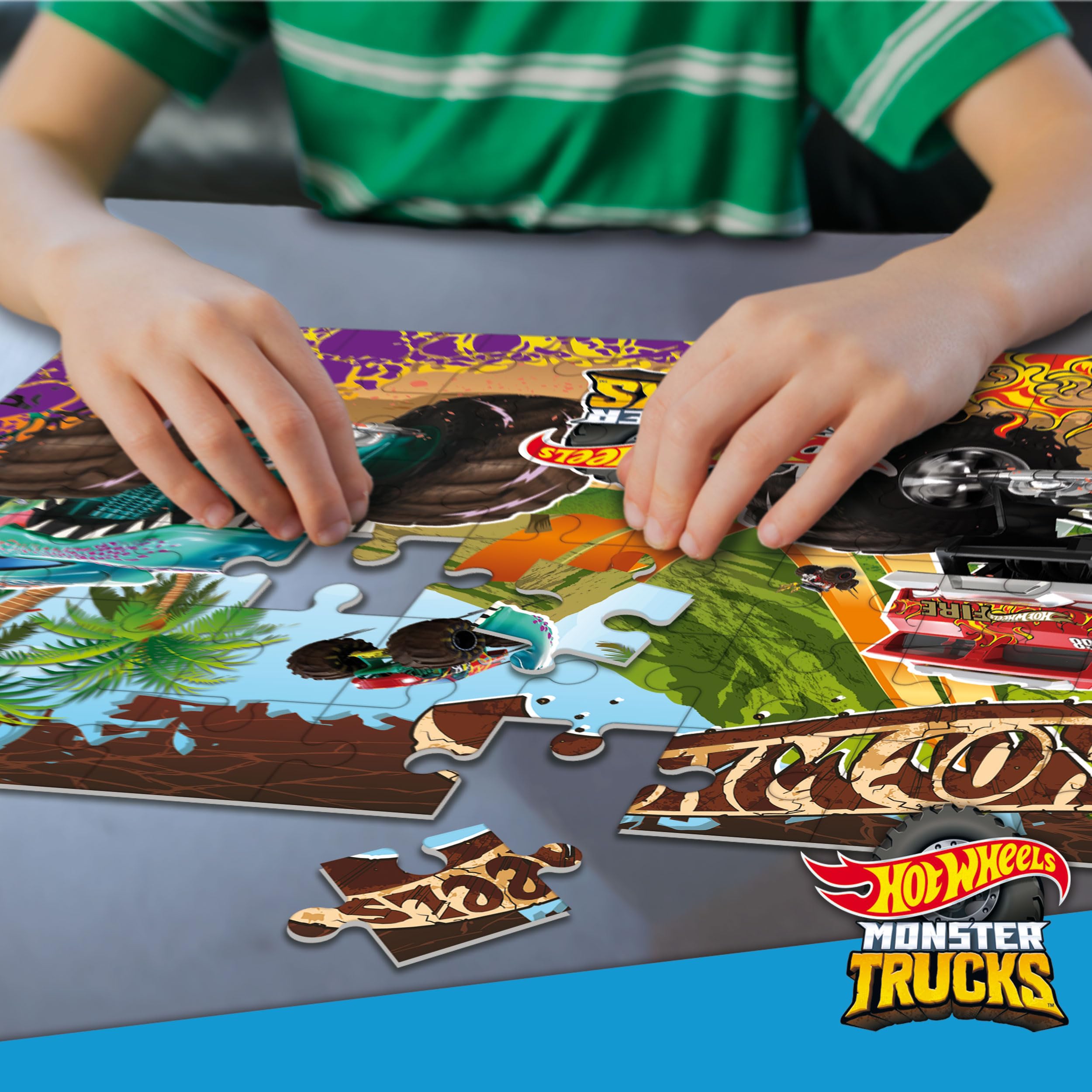 Liscianigiochi Hot Wheels Monster Truck Puzzle - 60 Pieces | Ages 4+ | 35x50cm 3