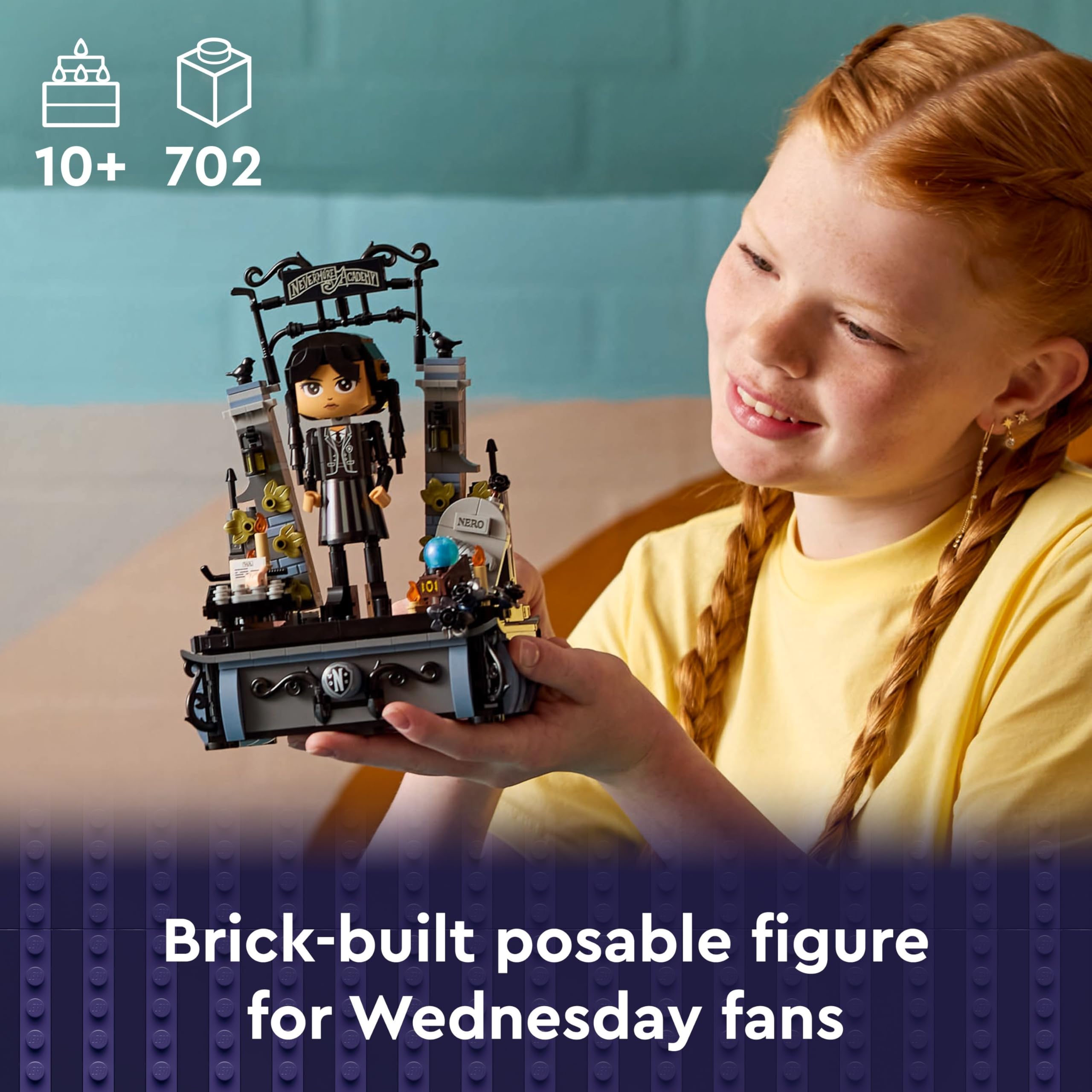 LEGO Wednesday Addams Figure Set - Posable Collectible Building Toy for Kids 10+ 6