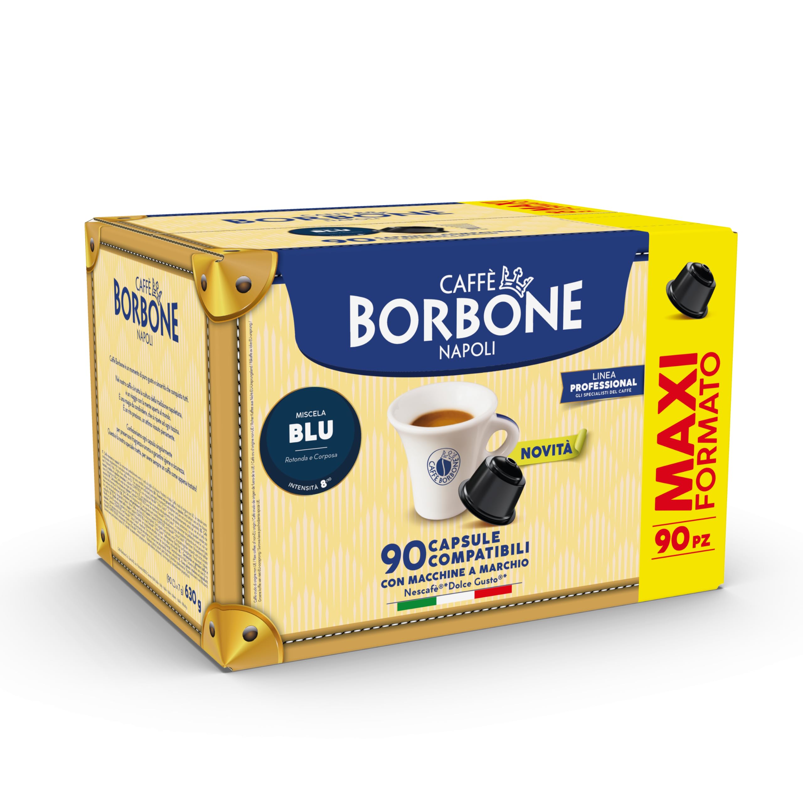 CAFFÈ BORBONE Blue Blend Coffee Capsules - Dolce Gusto Compatible | 90 Count | Intensity 8 3