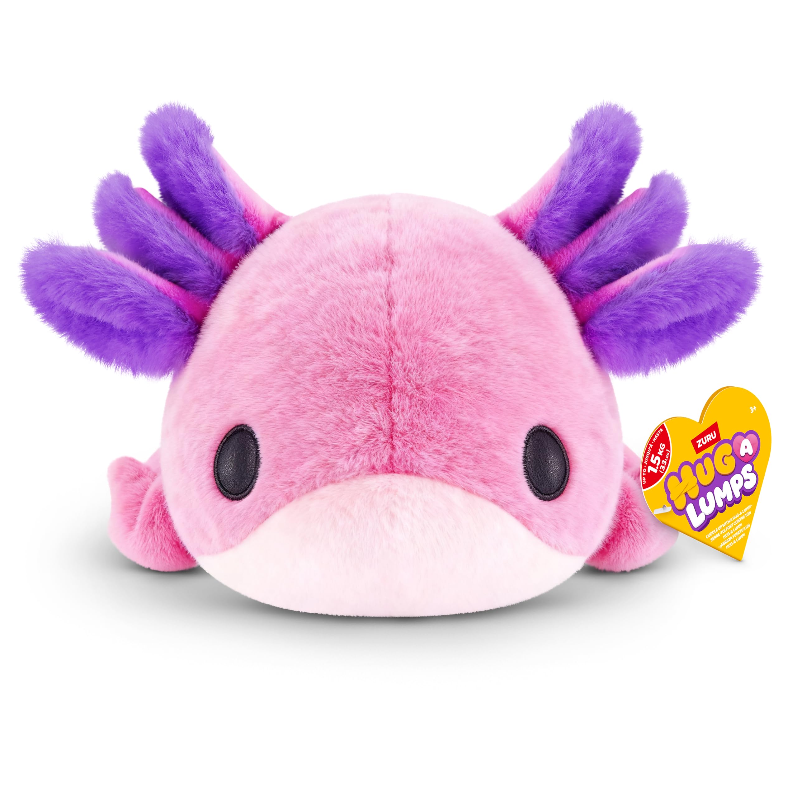 Hug-A-Lumps Ally the Axolotl Soft Doll - Weighted Plush for Calm & Comfort | Medium Size
