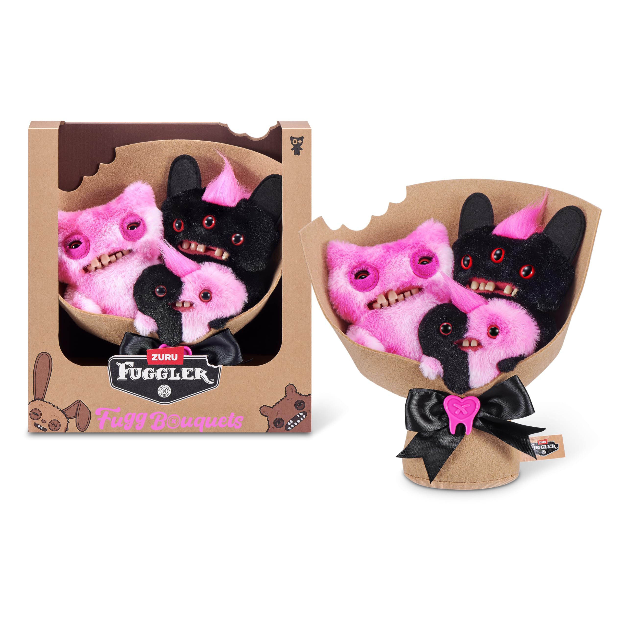 Fuggler Bouquets - 2 x 9 inch & 1 x 3.5 inch Soft Dolls Set