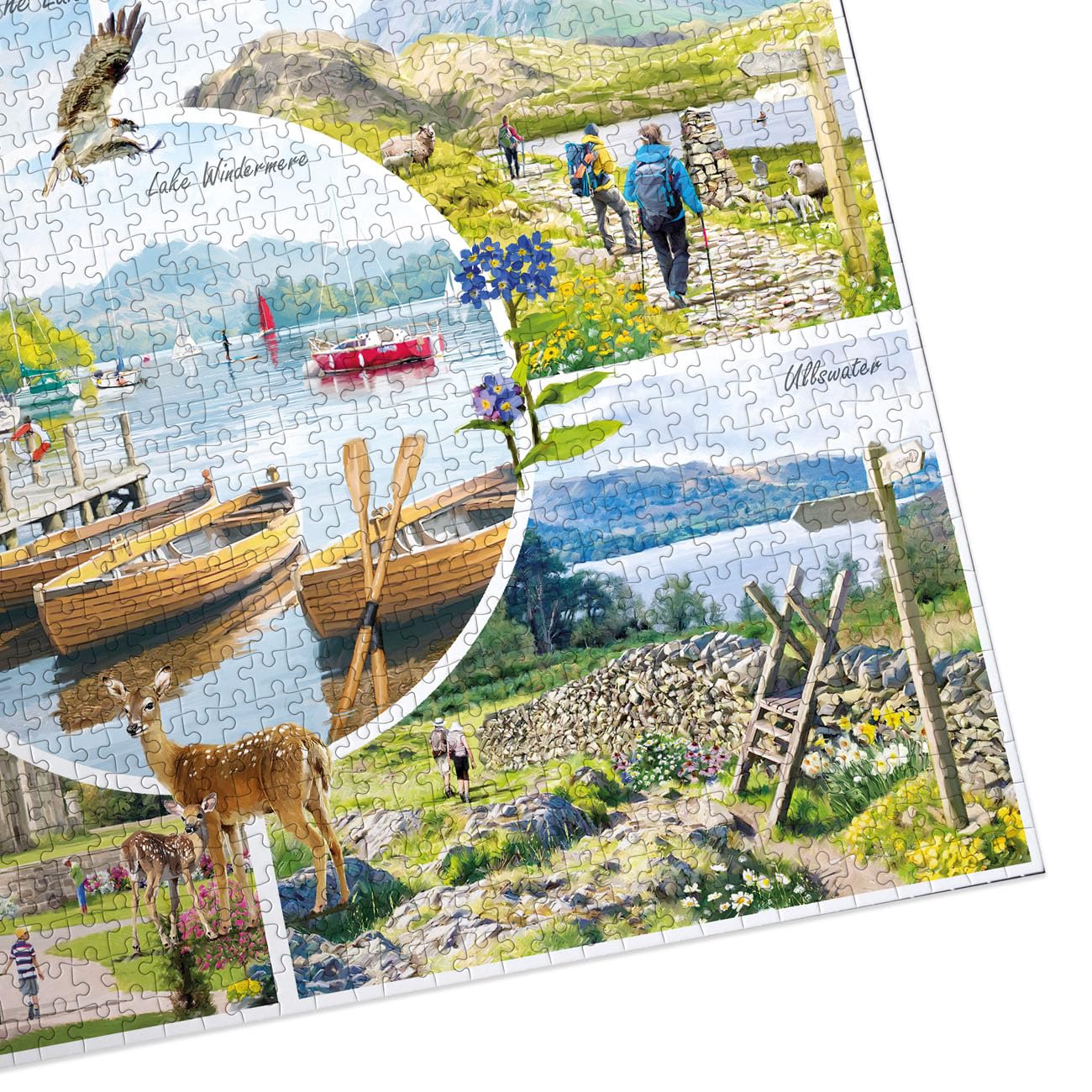 Gibsons The Lake District 1000 Piece Jigsaw Puzzle for Adults | Richard MacNeil Montage 8
