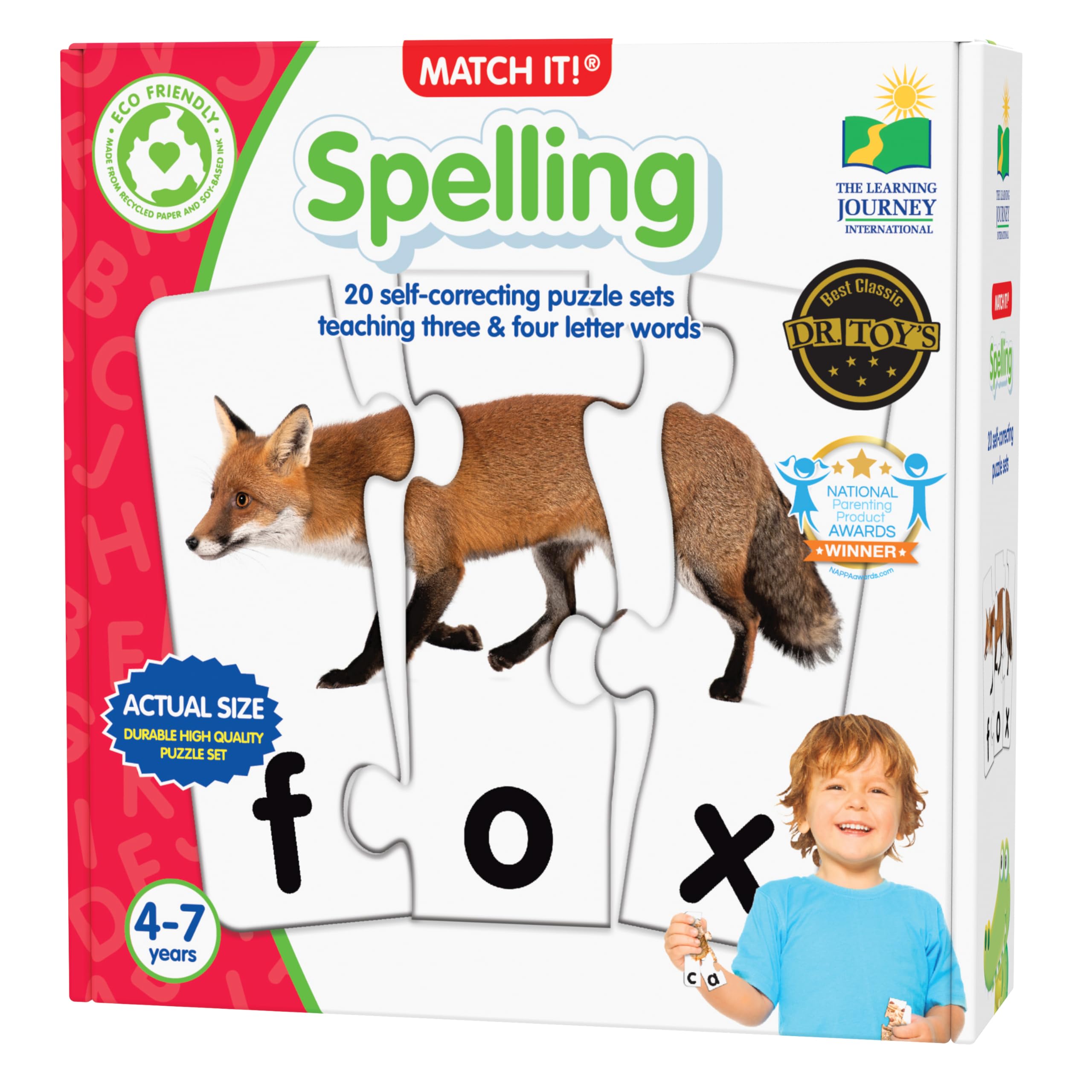 The Learning Journey Match It! Spelling Puzzle Set - Educational Word-Building Learning Game for Kids Ages 4-7