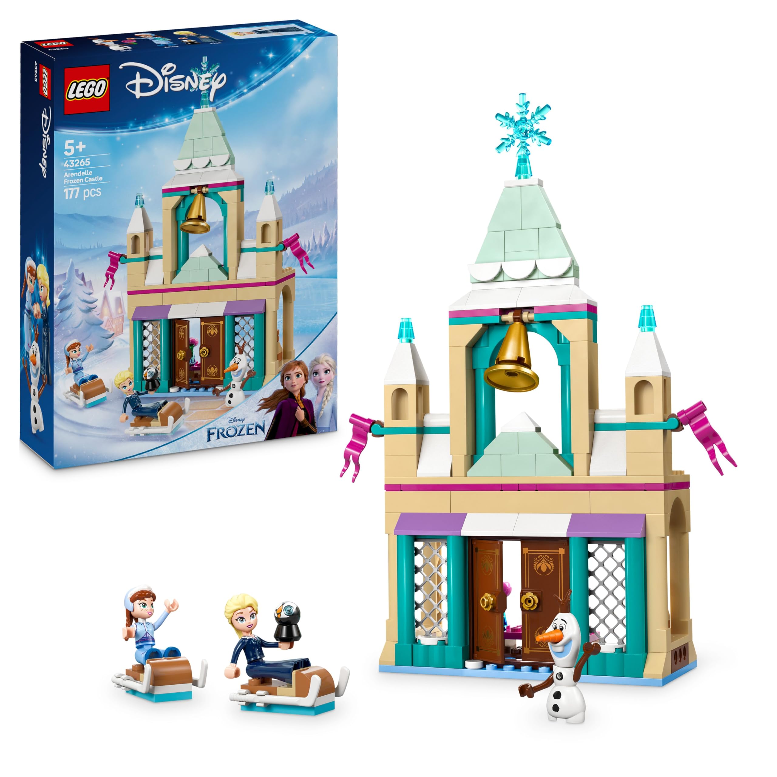 LEGO Disney Arendelle Frozen Castle Playset 43265 | Building Set for Ages 5+