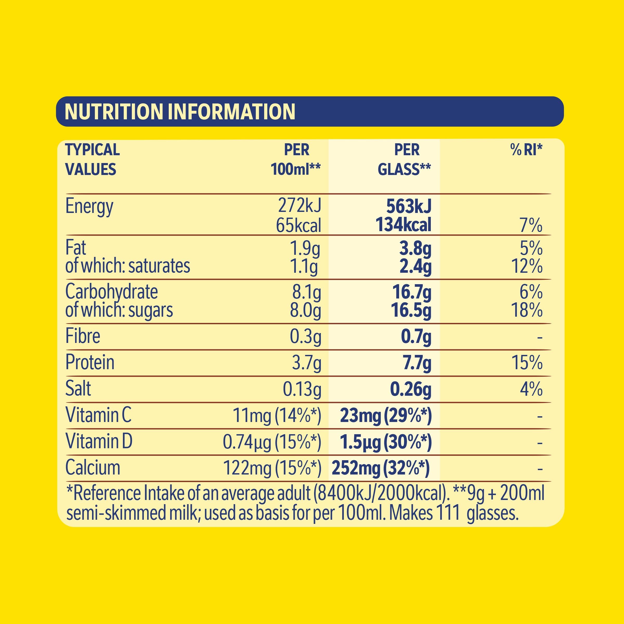 Nesquik Chocolate Flavoured Milkshake Powder - 1kg Tub | Fortified with Vitamin C & D 5