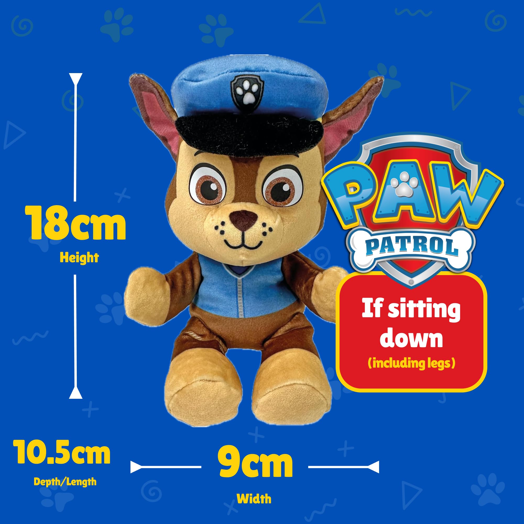 TY Chase Paw Patrol Stuffed Toy - 18cm Sitting Height, Soft Plush, Collectible 3