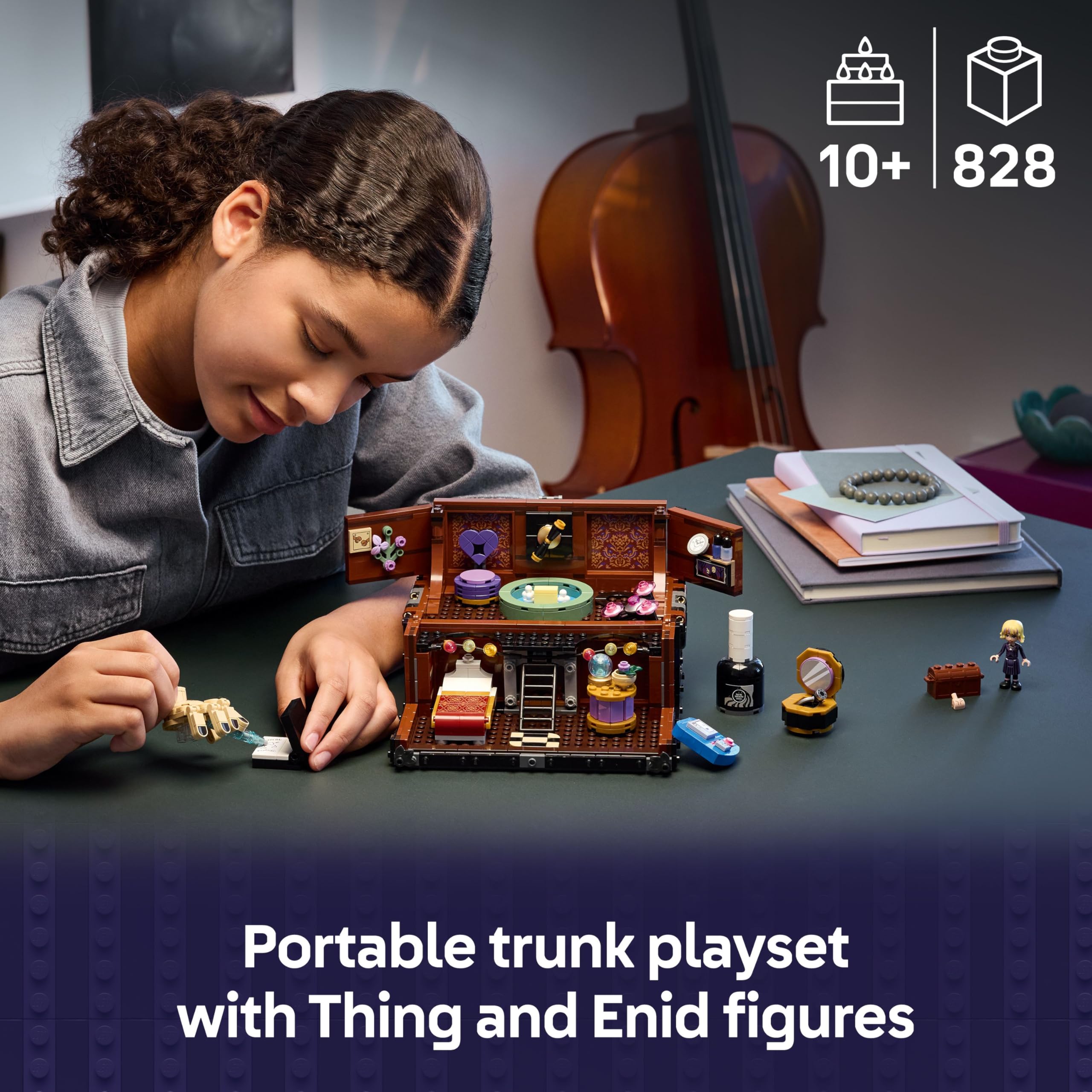 LEGO Wednesday Thing's Apartment Building Set 76785 | Ages 10+ | Includes Enid Mini Doll