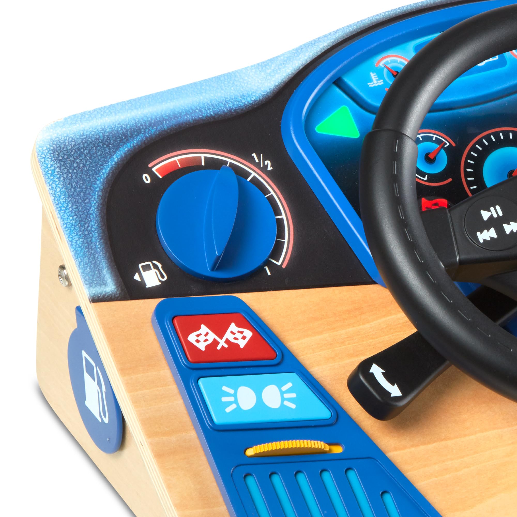 Spin Master Wooden Dashboard Toy - Realistic Steering Wheel & Lights | Ages 3-7 4