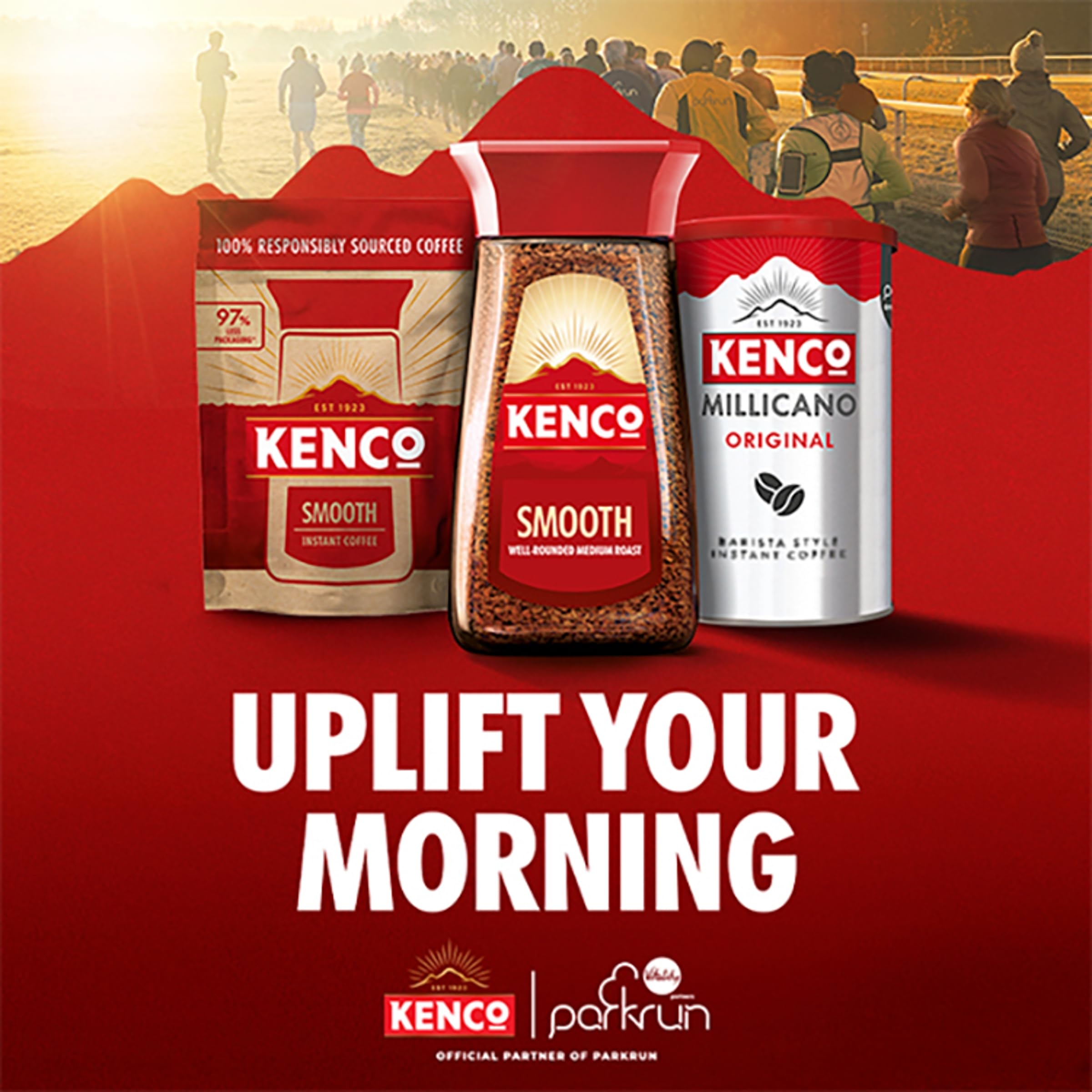 Kenco - 3 in 1 Smooth White Instant Coffee with Sugar Sachets (Pack of 12 x 8)