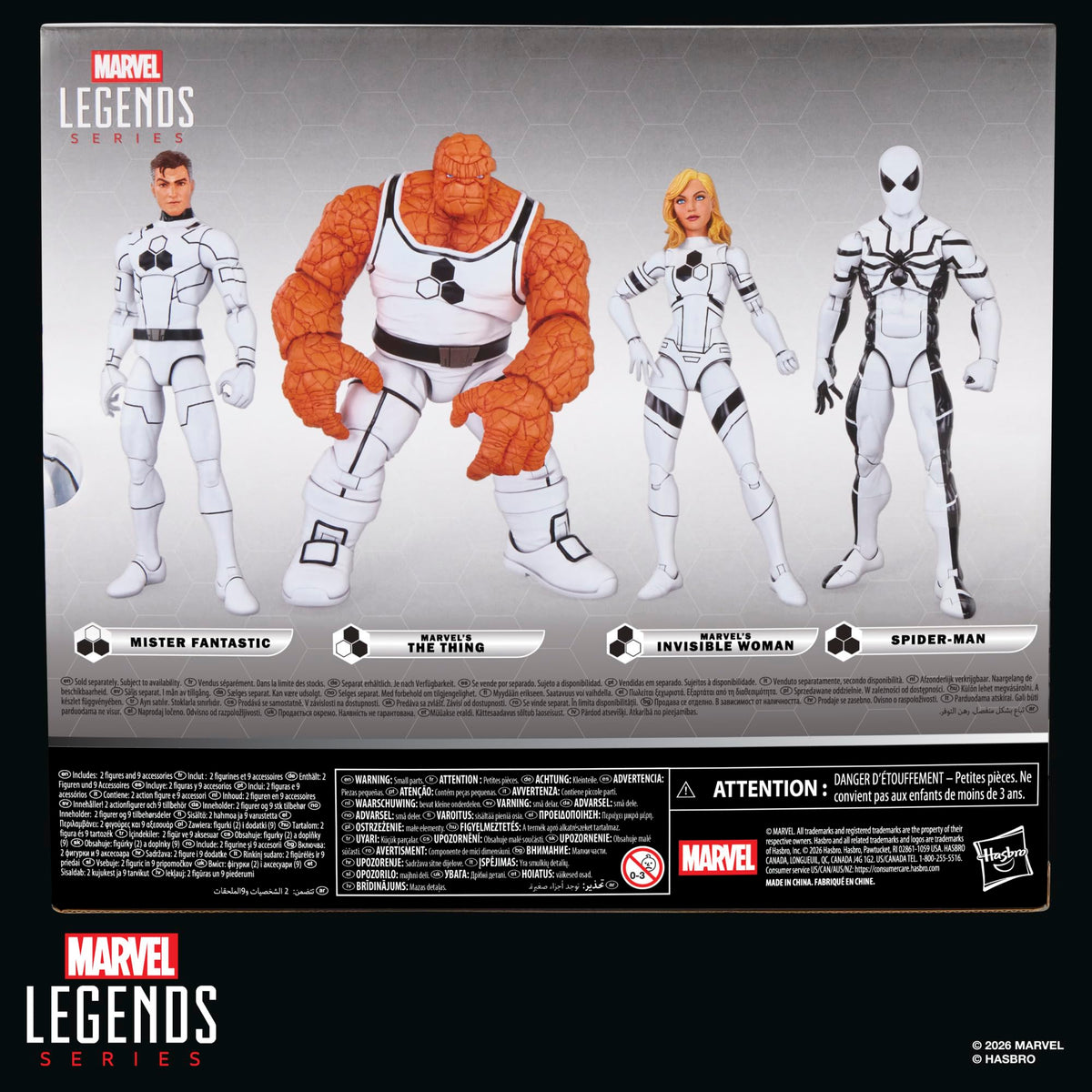 Marvel Legends Future Foundation The Thing & Invisible Woman 6-Inch Action Figures - 2 Figures, 9 Accessories, 20+ Points of Articulation 14