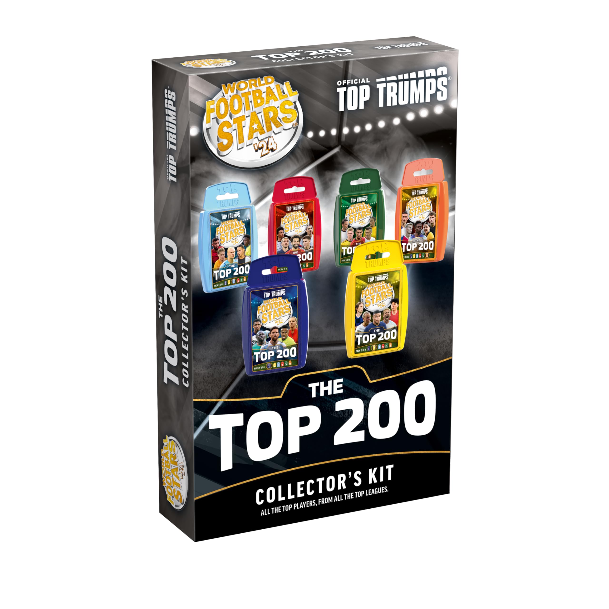 Top Trumps World Football Stars Top 200 Collector's Kit Six Pack Collection Card Game educational gift for ages 6 plus 1