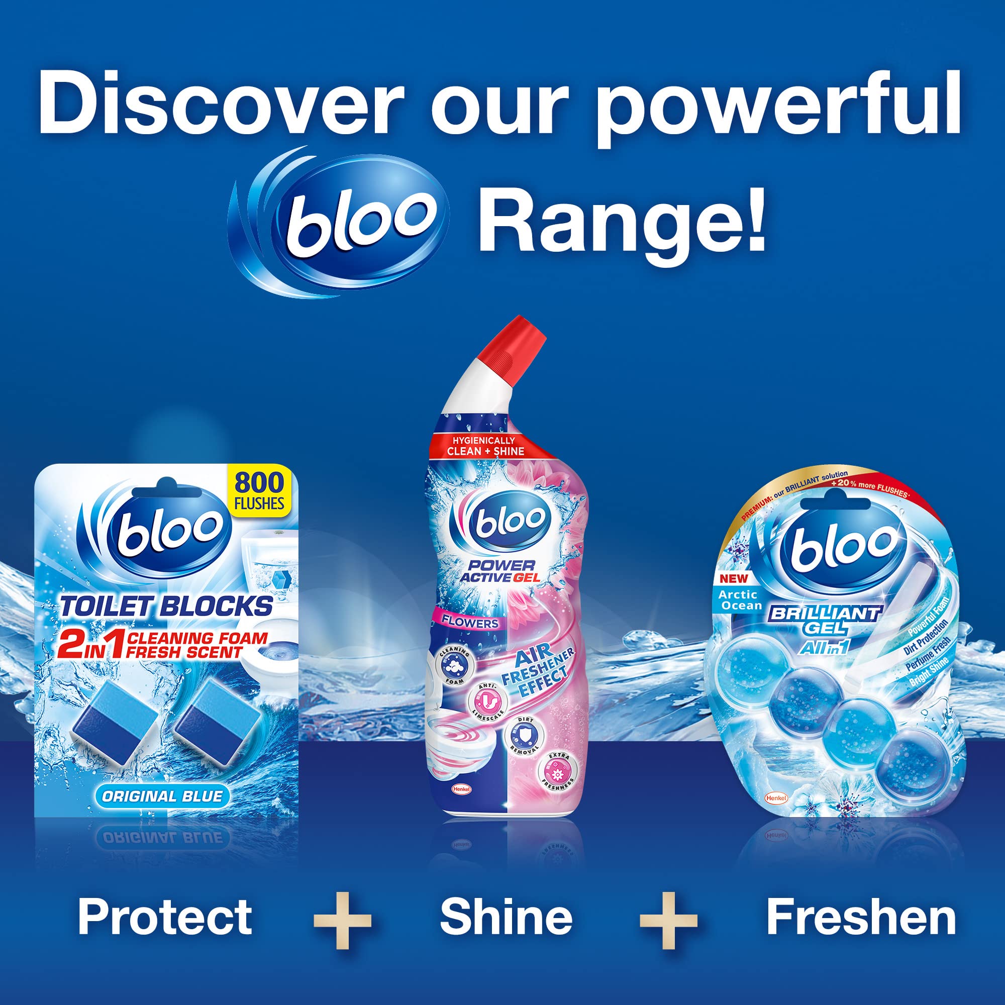 Bloo - Original Blue Toilet Block In-Cistern Cleaner, 16 Pack 7