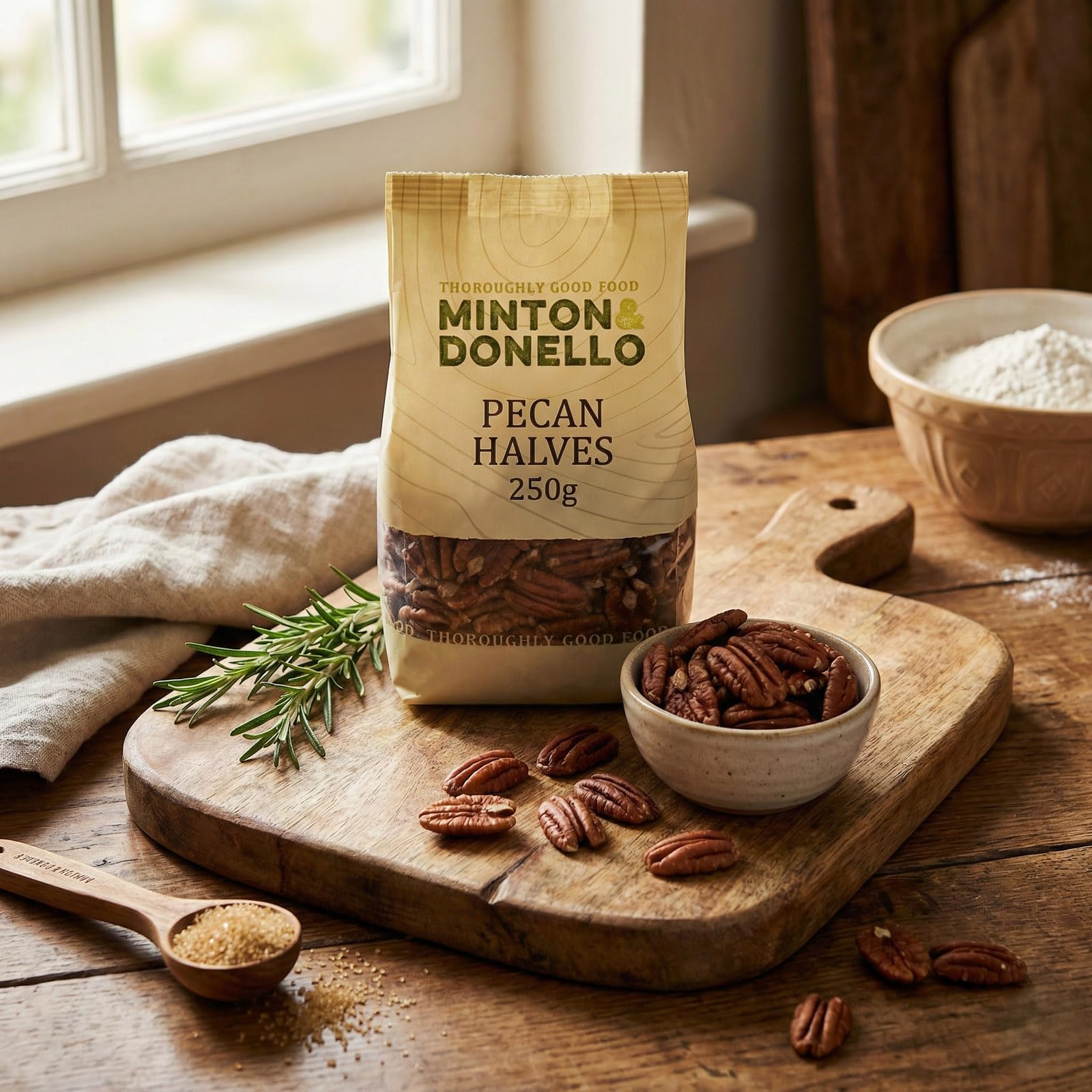 Minton & Donello Pecan Halves - Naturally Sweet & Buttery Flavor | 250g Pack 2