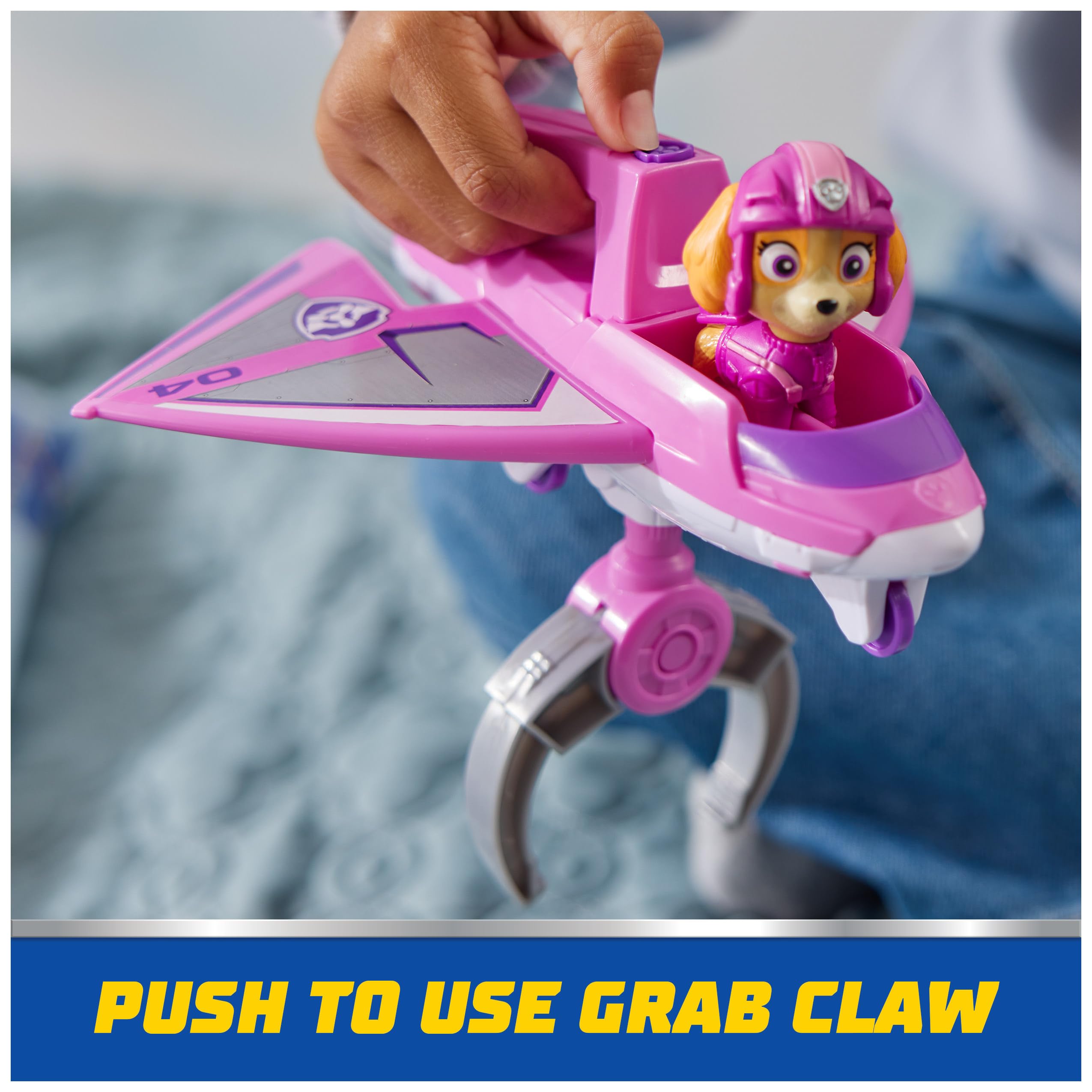 Paw Patrol Air Rescue Skye Action Figure & Hero Claw Jet Plane with Bunny Toy | Ages 3-9 7