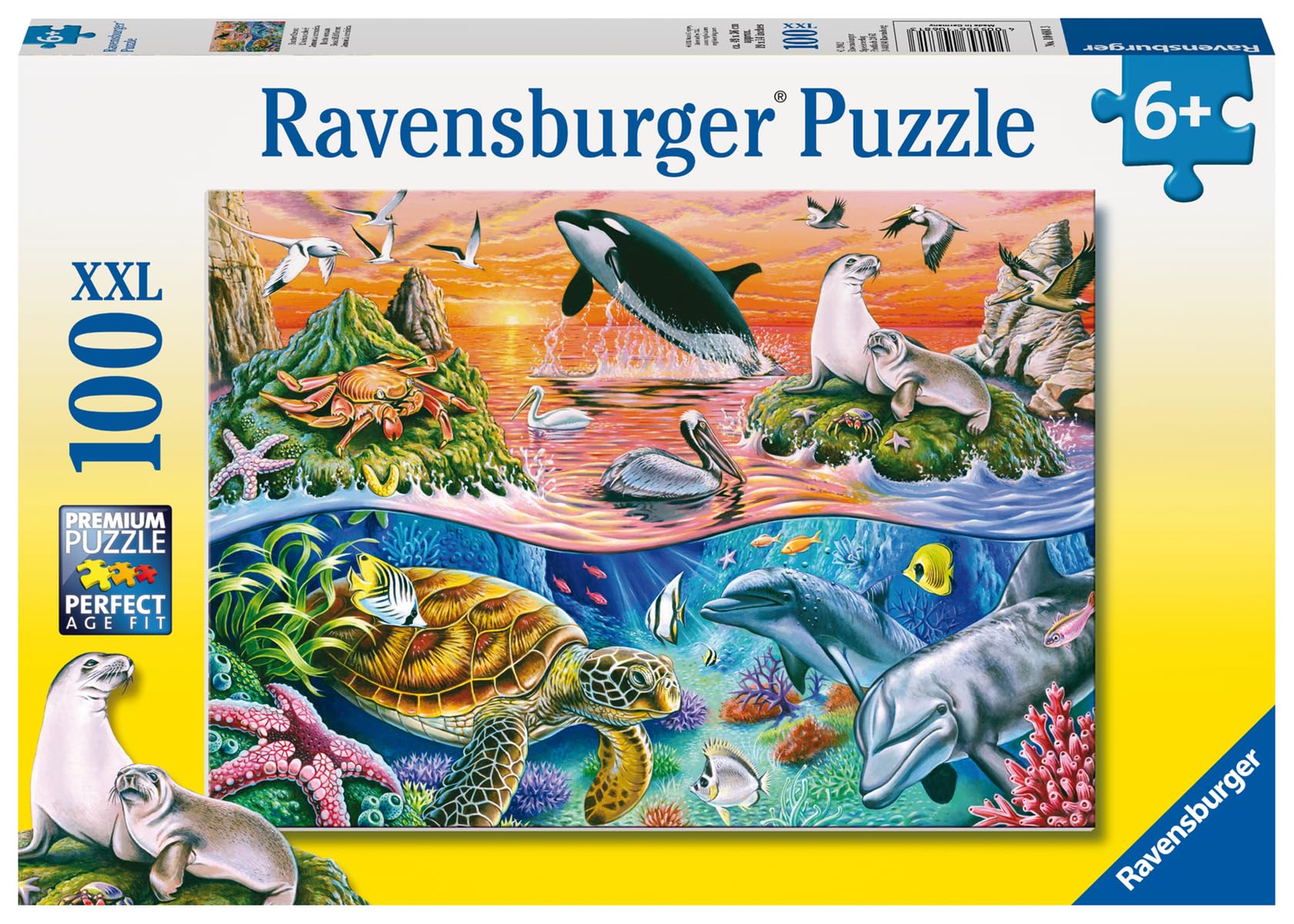 Ravensburger Underwater Ocean Life 100 Piece Jigsaw Puzzle | Age 6+ | 49 x 36cm