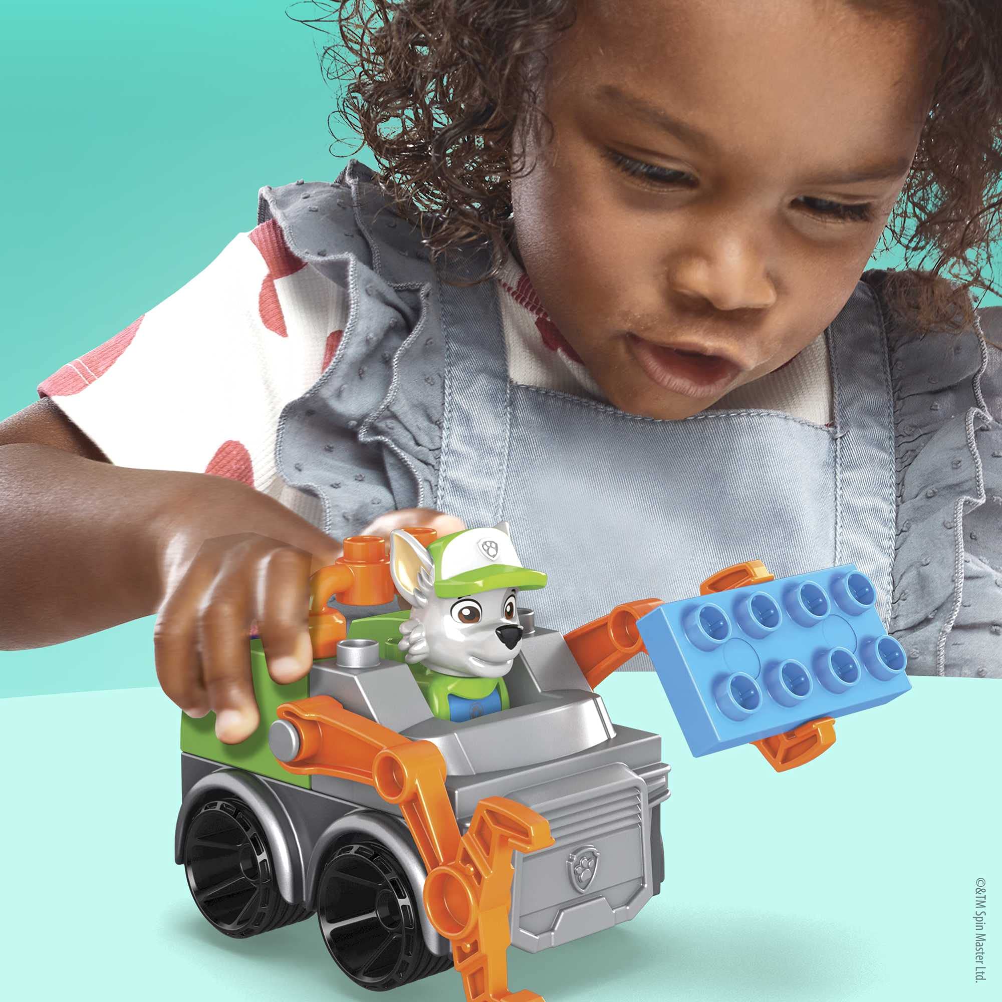 Mattel Mega Bloks Paw Patrol Ensemble de camions de recyclage The Movie Rocky&#39;s City 3