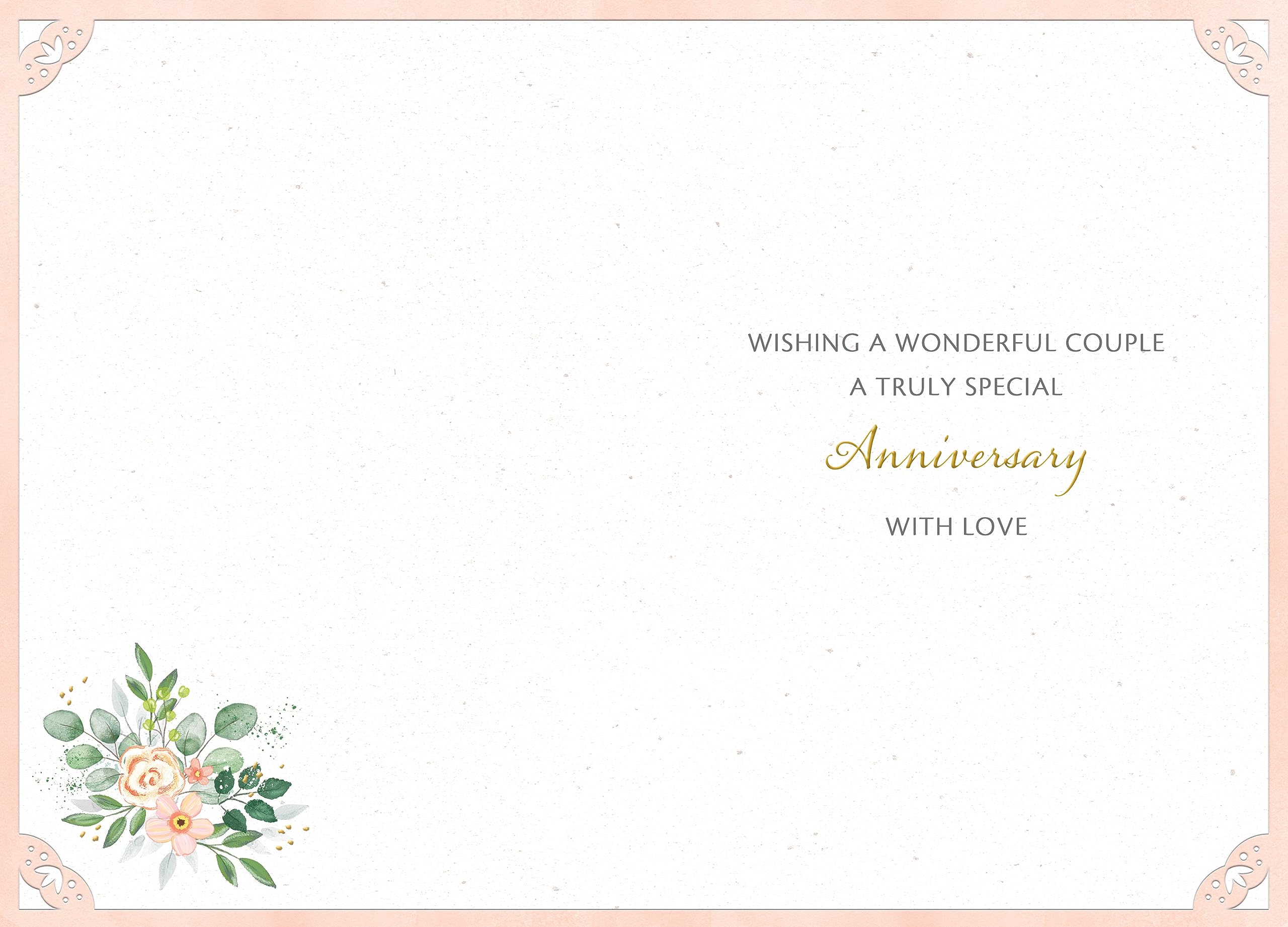 Piccadilly Greetings Traditional Anniversary Card with Envelope | 7 x 5 Inch