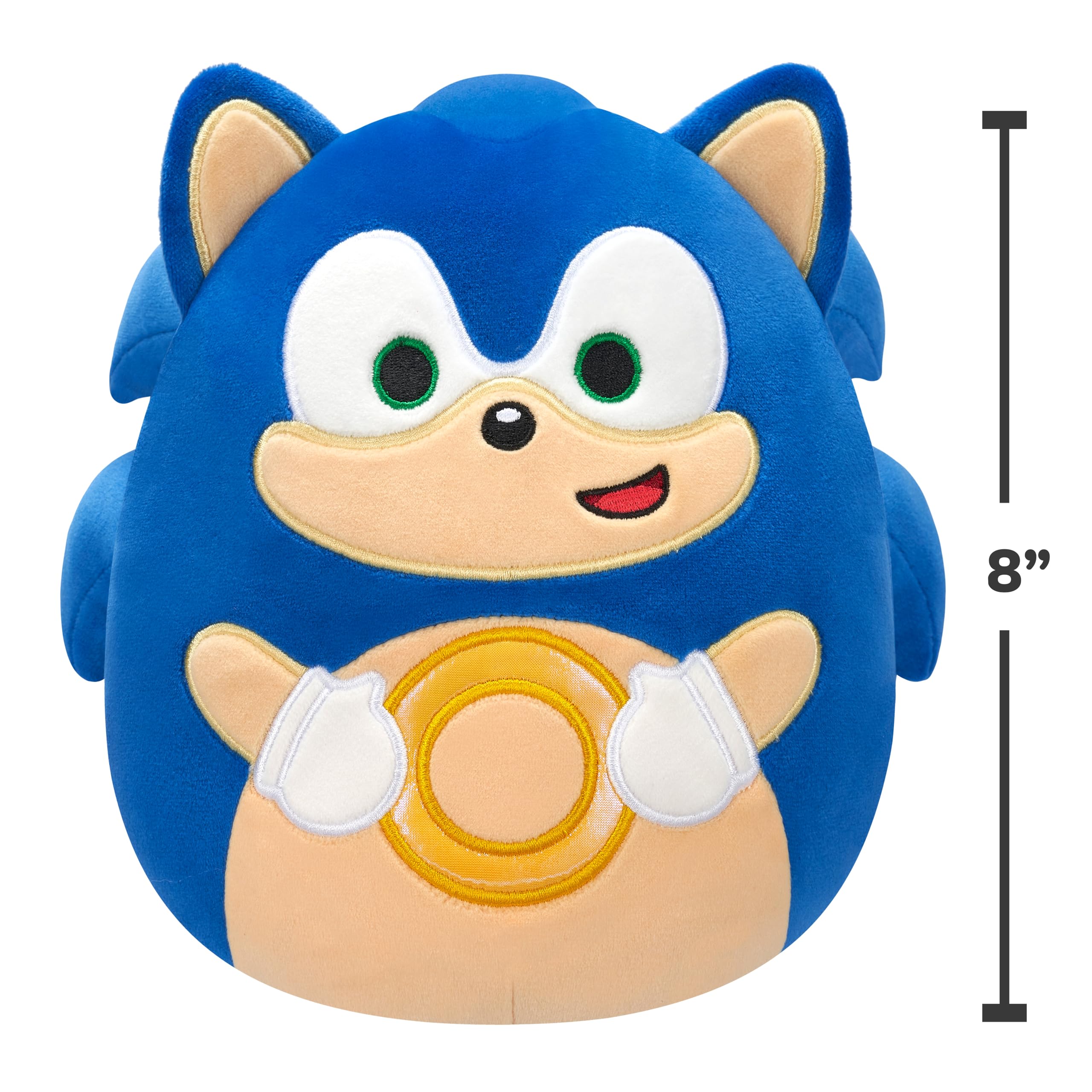 Squishmallows 8-inch Sonic the Hedgehog Plush - Holding Gold Rings, Official SEGA Licensed 5