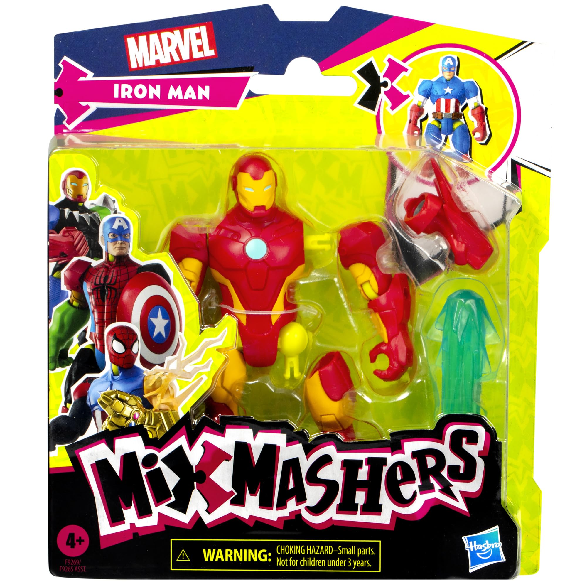 Marvel Press MixMashers Iron Man Action Figure - 5-inch Scale, Mix & Match Parts | Ages 4+