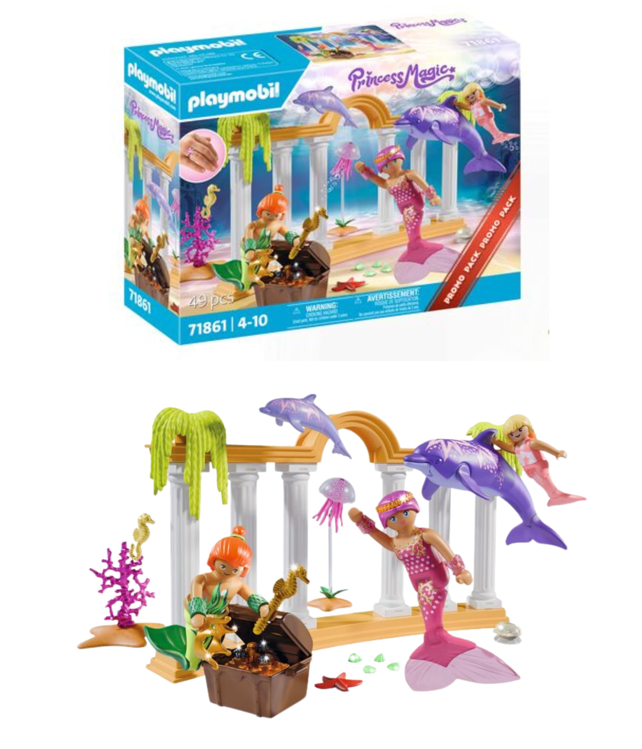 Playmobil Mermaid Treasure with Dolphins Promo Pack | Ages 4+ | Model 71861 1