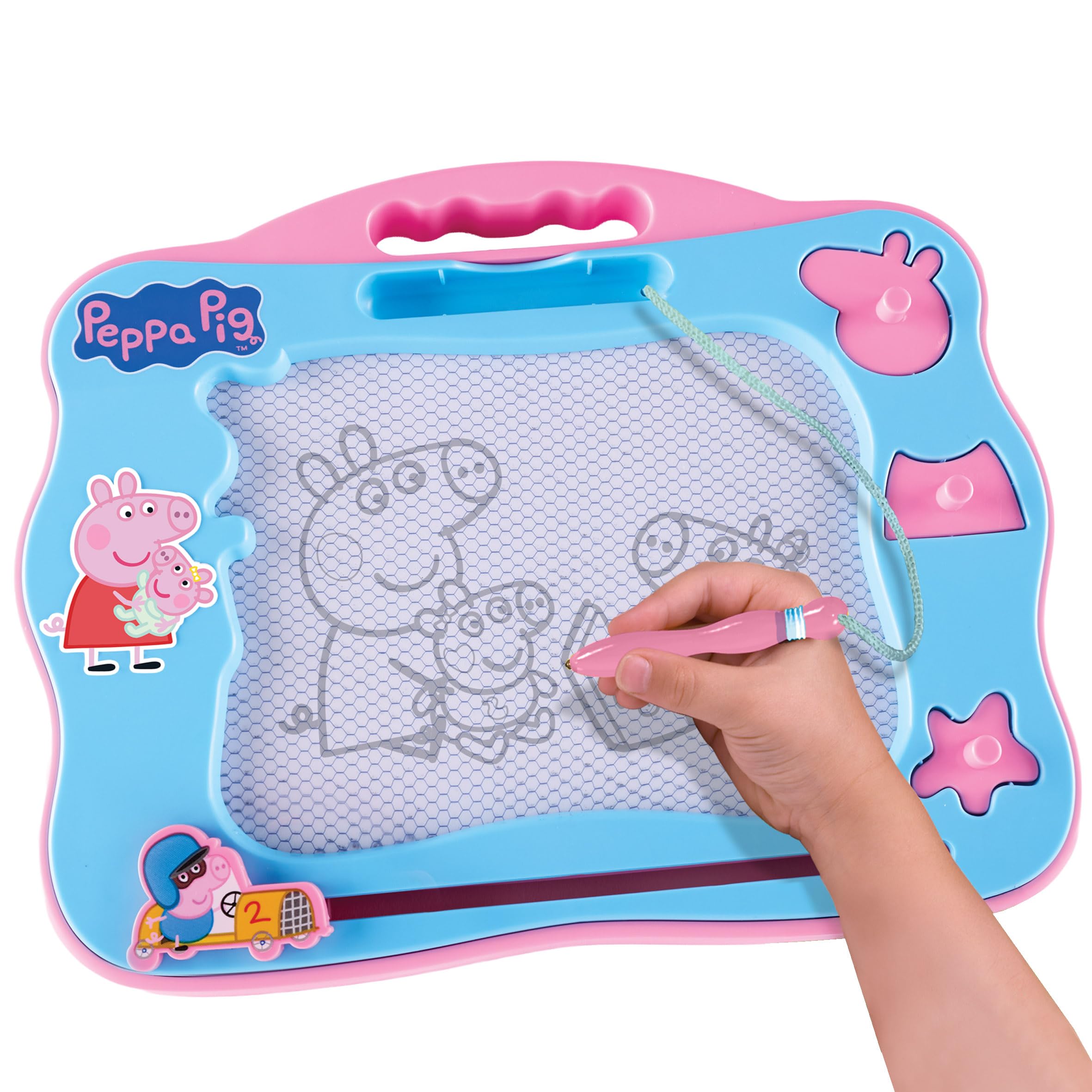 Peppa Pig Travel Magnetic Scribbler - Mess-Free Drawing | Includes 3 Stamps | Ages 3+