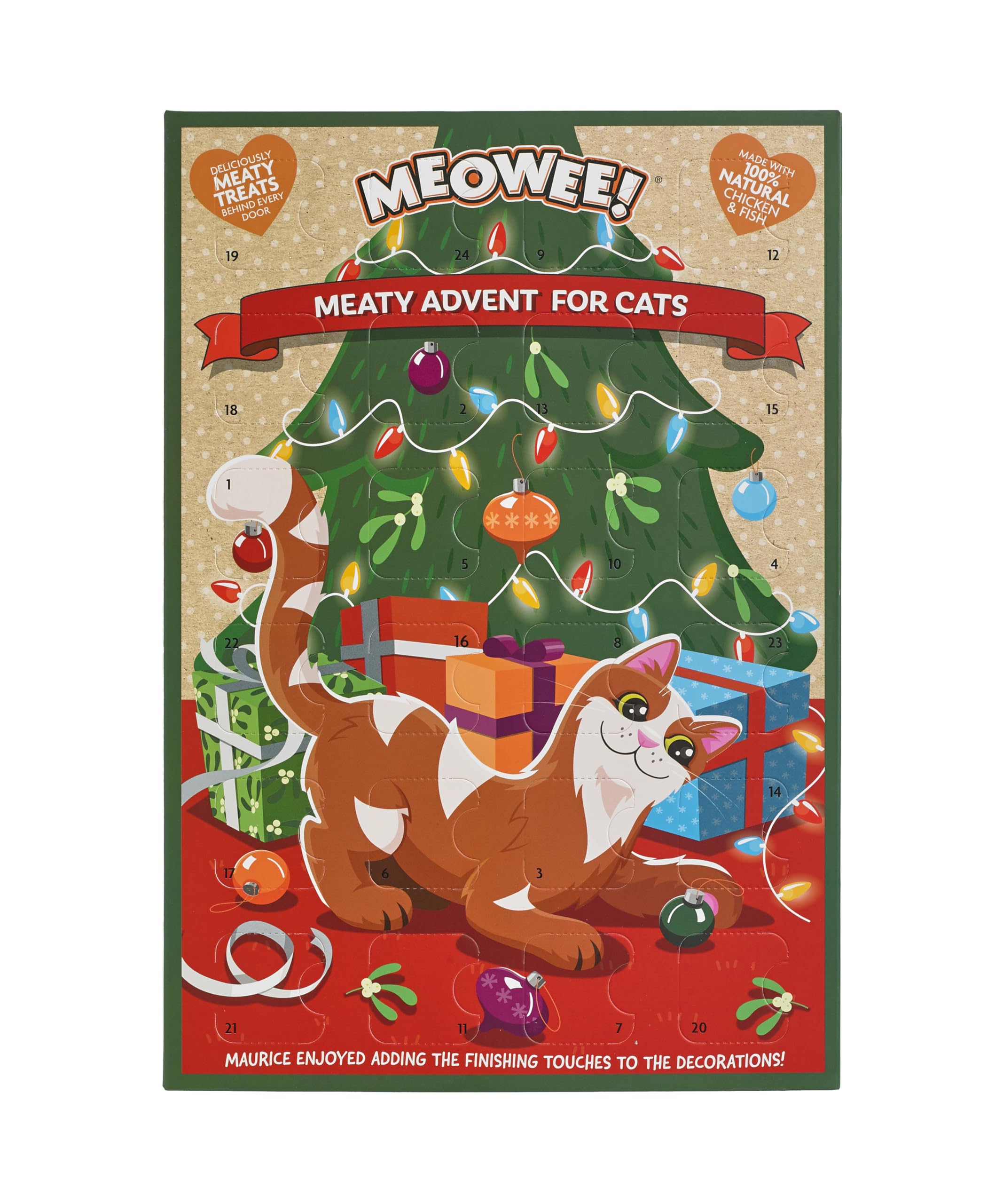 Meowee! Christmas Cat Advent Calendar - 24 Tasty Chicken & Tuna Treats 1