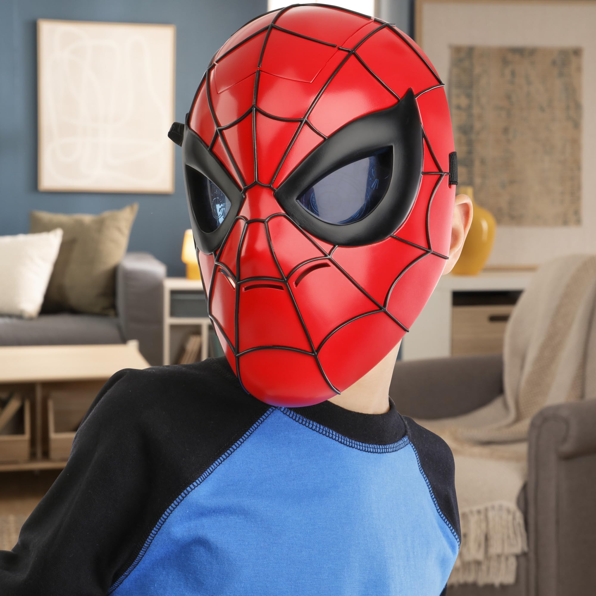 Hasbro SPIDER-MAN Glow FX Mask - Light-Up Lenses | Ages 5+ | Adjustable Fit 9