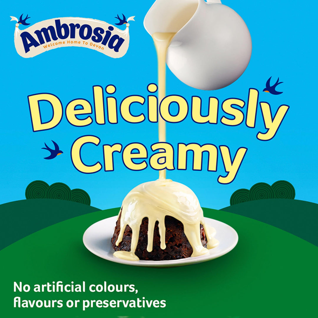 Ambrosia Light Devon Custard Pot, 30% Less Sugar & Fat, Calcium-Rich Dessert
