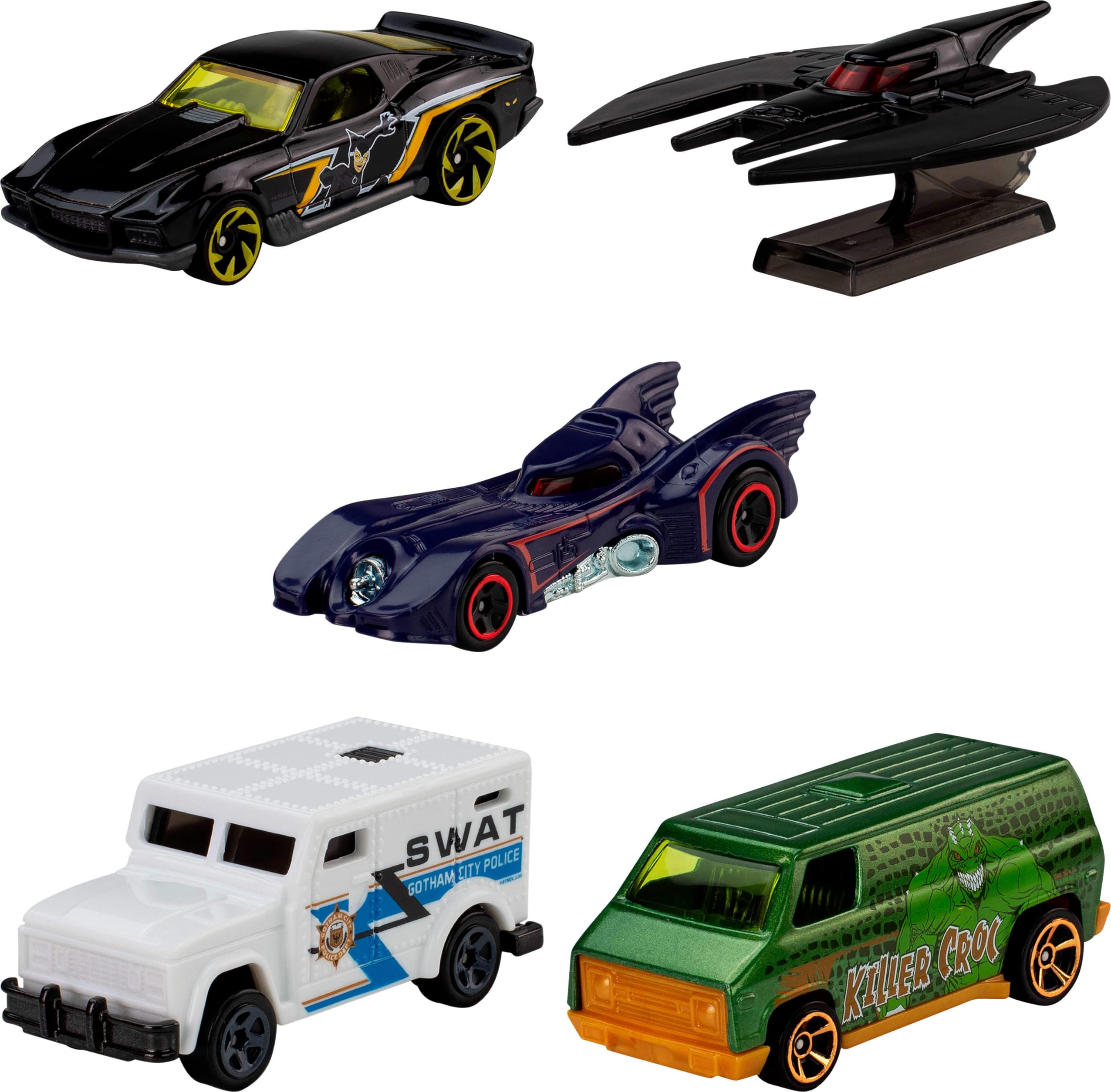 Hot Wheels Batman 5-Pack - 1:64 Scale Die-Cast Vehicles | Ages 3+ 1
