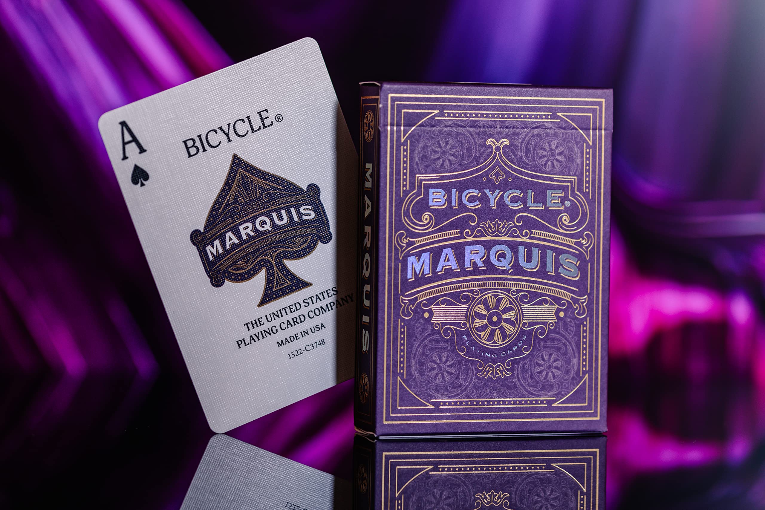 Bicycle Marquis Playing Cards - 1 Deck, Air Cushion Finish, Blue/White