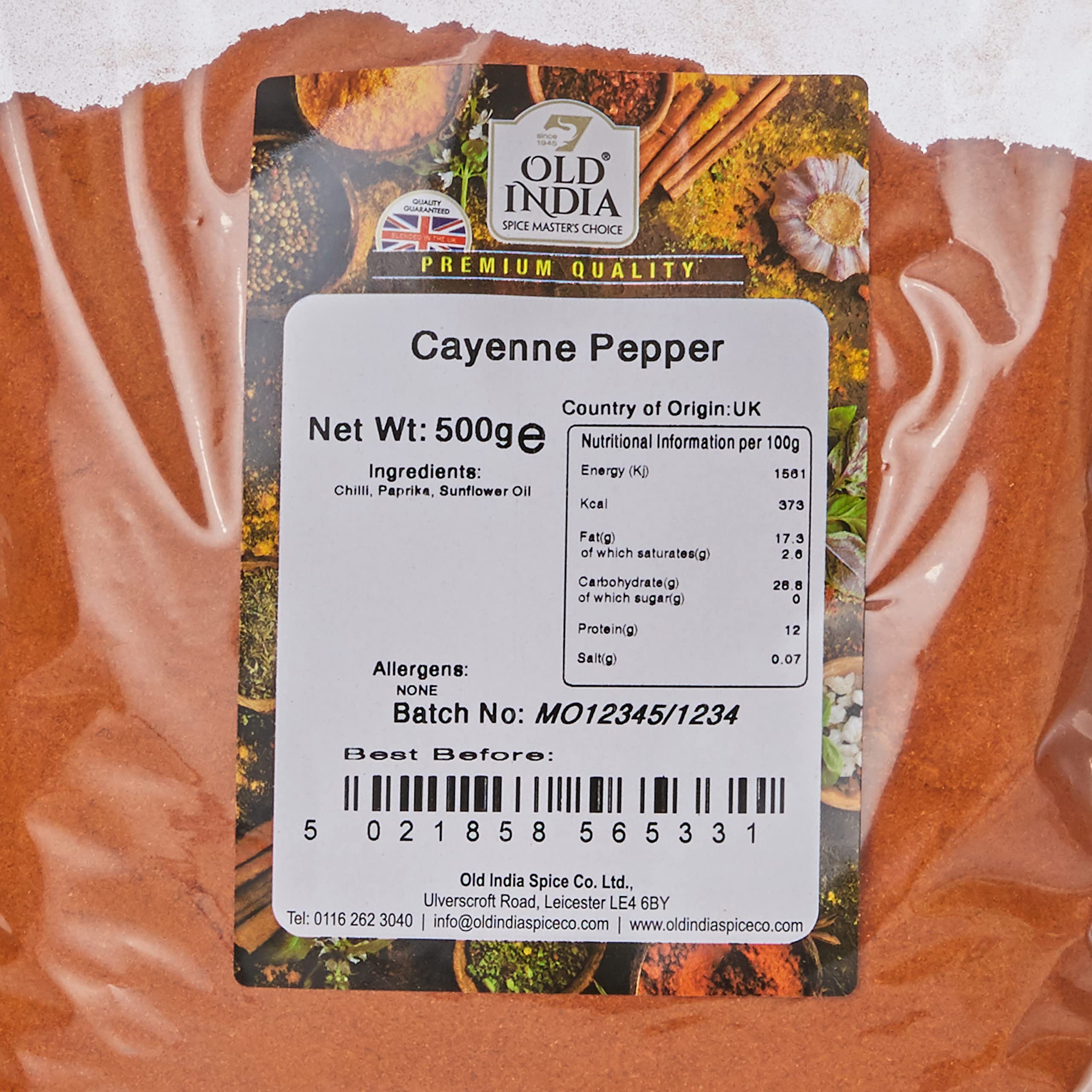Old India Cayenne Pepper Powder - 500g Natural Additive Free Spice 2