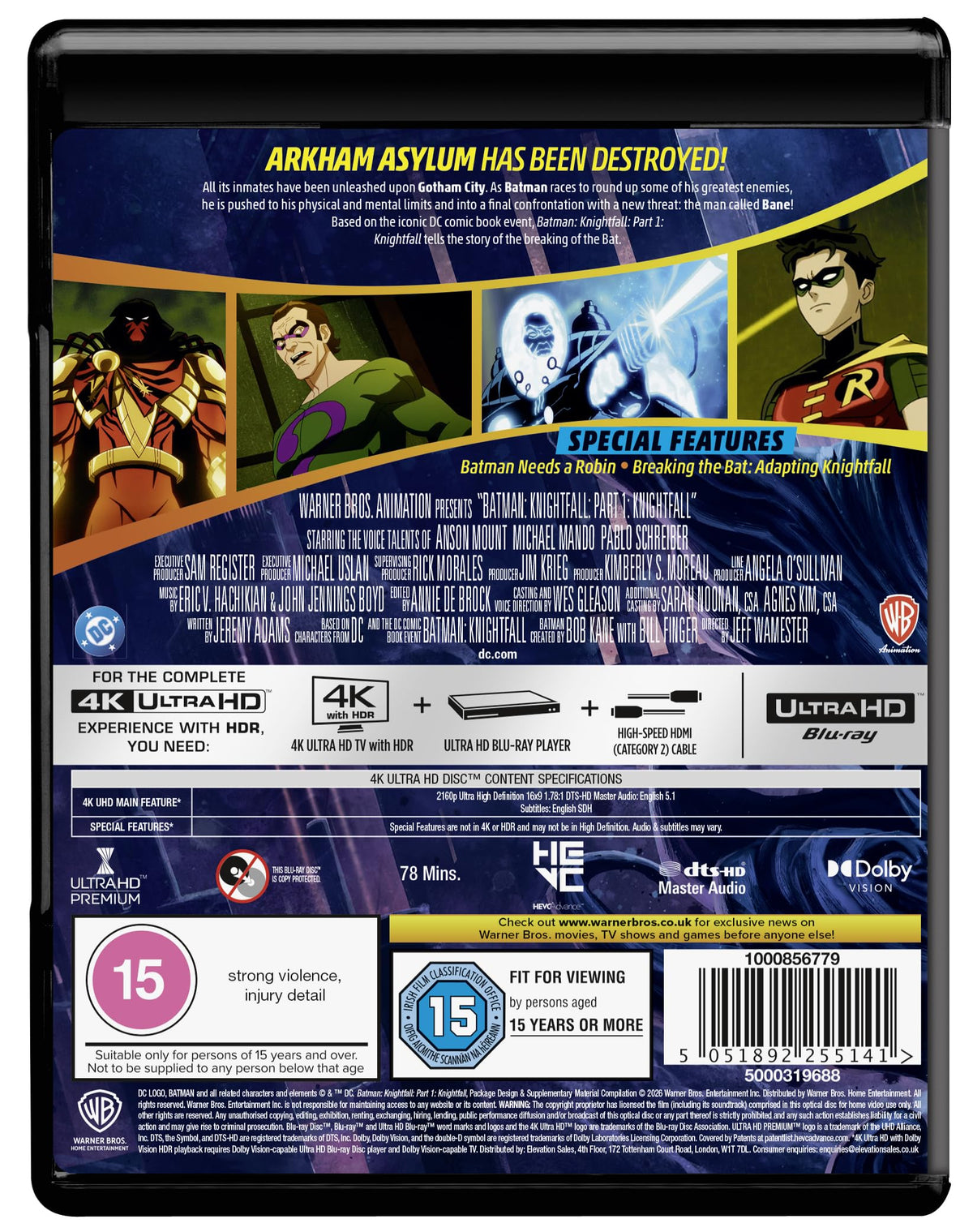 Batman: Knightfall Pt 1 [4K UHD Blu-ray]