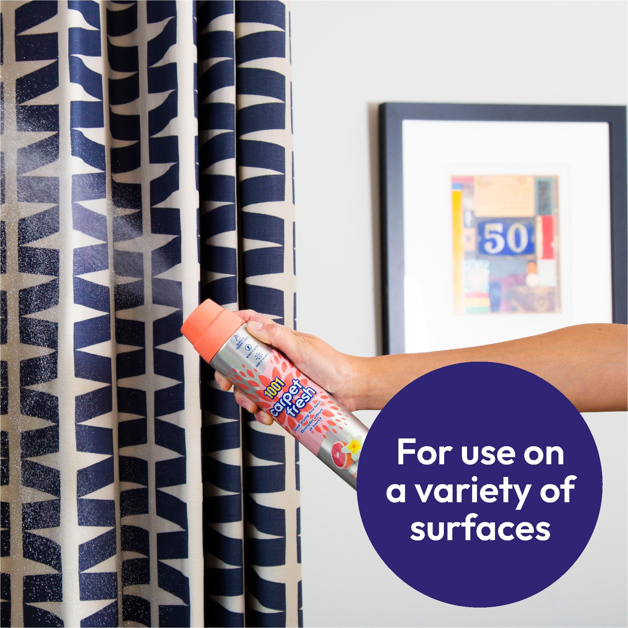 1001 Carpet Fresh Exotic Fruit & Coconut Deodoriser - 300ml | Quick Drying Foam | Odour Neutraliser 6