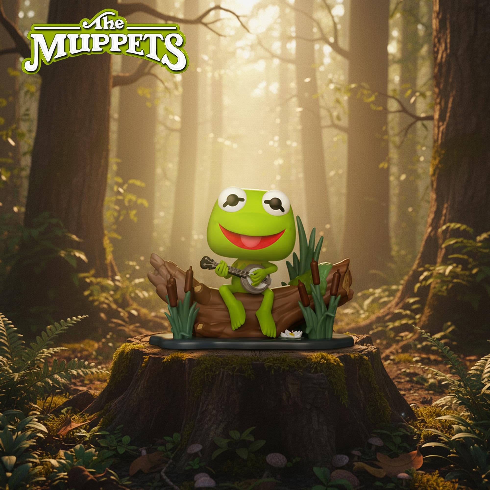 Funko Pop! Deluxe Kermit the Frog With Banjo - The Muppets Collectible Figure | Vinyl | 3.75 in