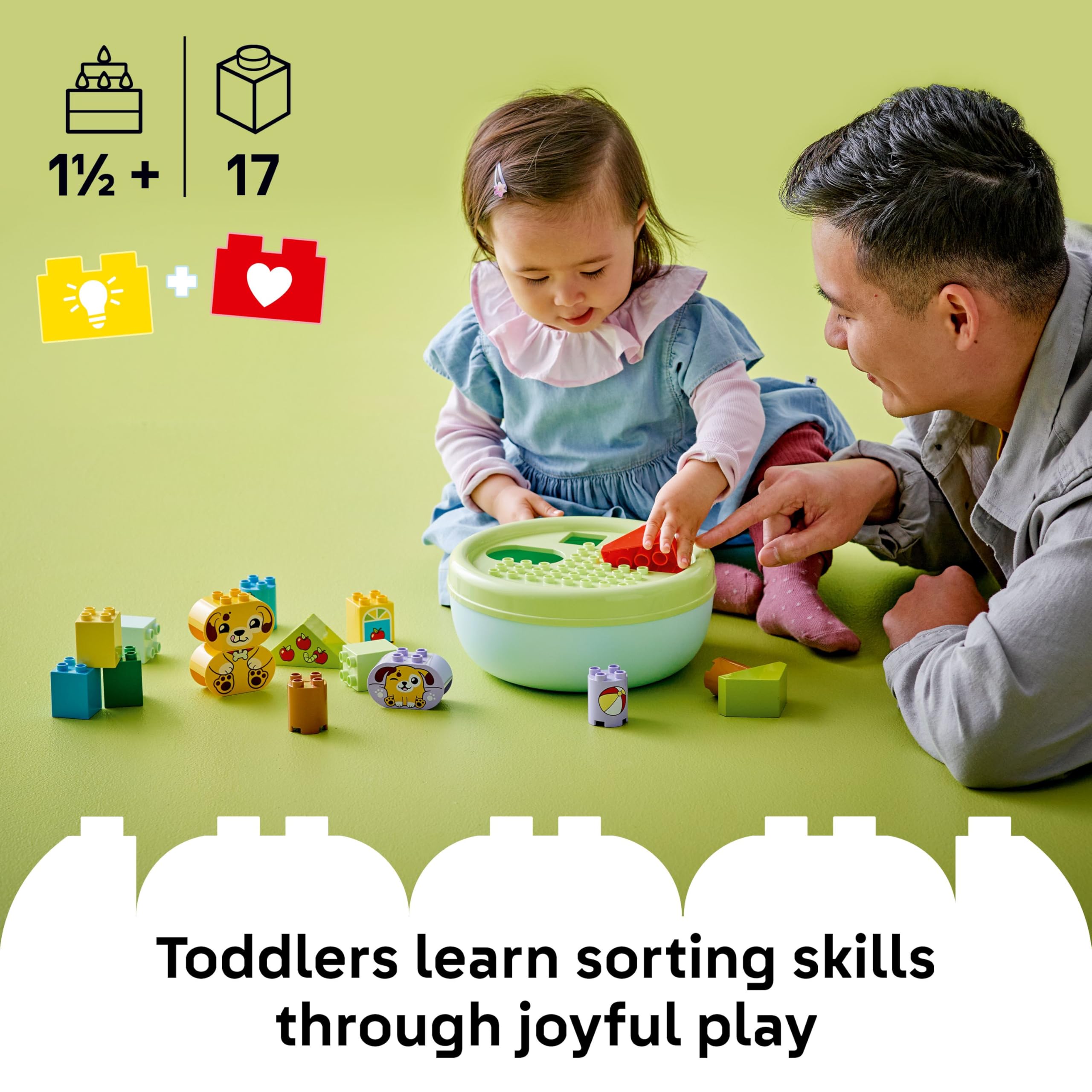 LEGO DUPLO Shape Sorter: Puppy House - Educational Building Toy for Toddlers 18+ Months 6