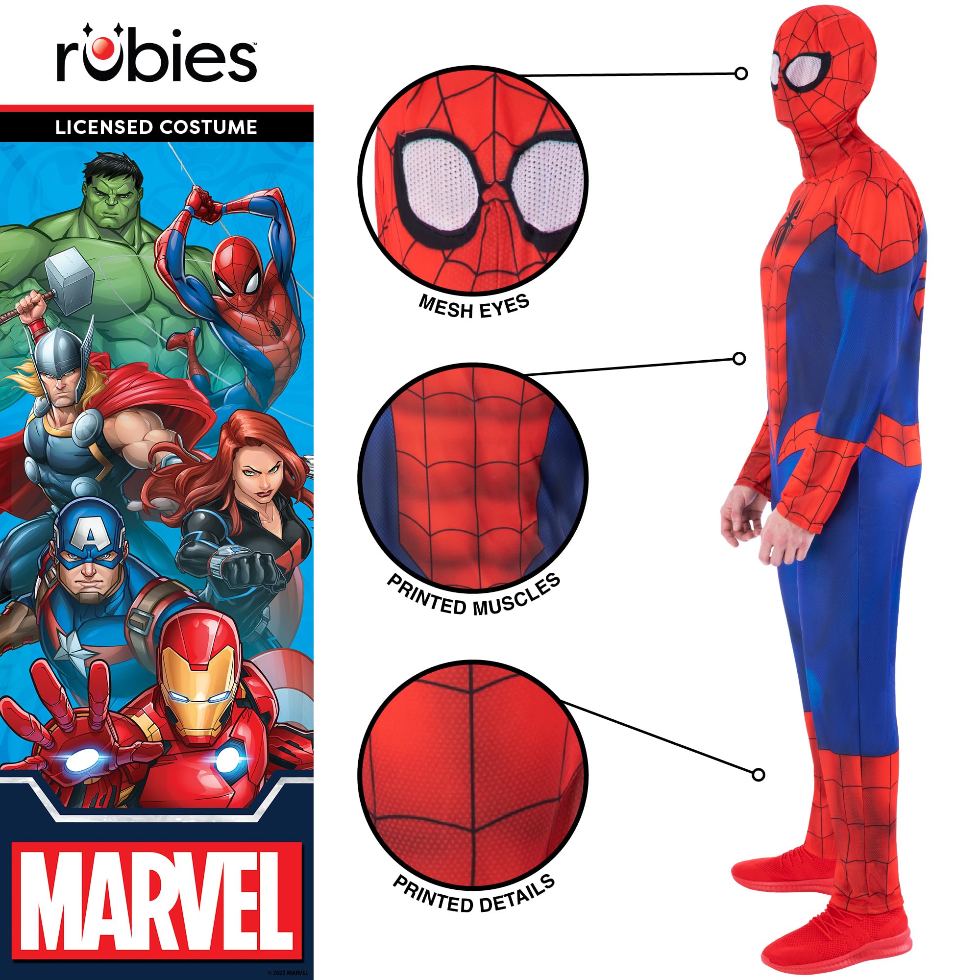 Rubies Official Spider-man Adult Costume - Men's Medium, Jumpsuit & Mask Included 4