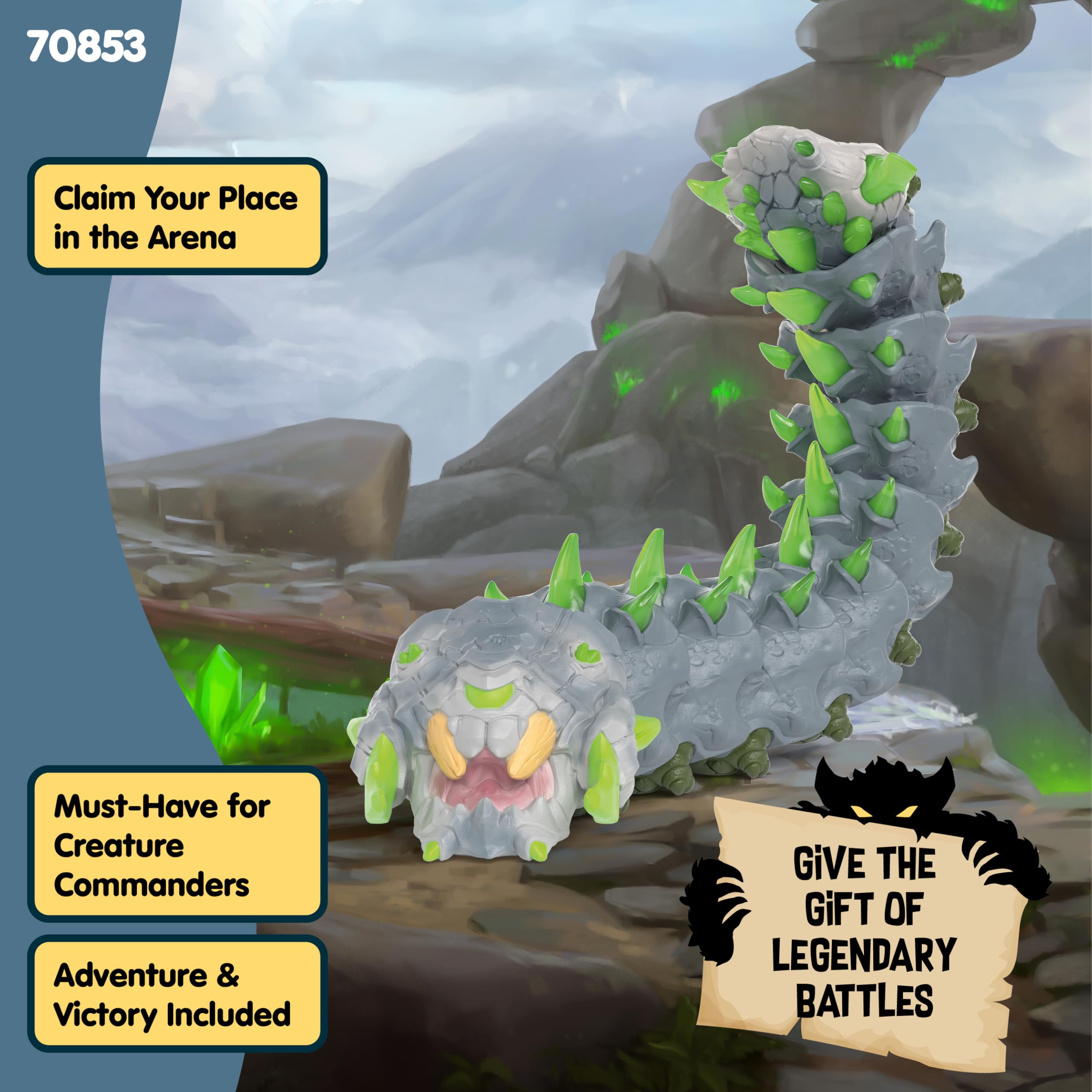 SCHLEICH Eldrador Creatures Stone Worm - 11" Movable Action Figure for Kids 7-12 9