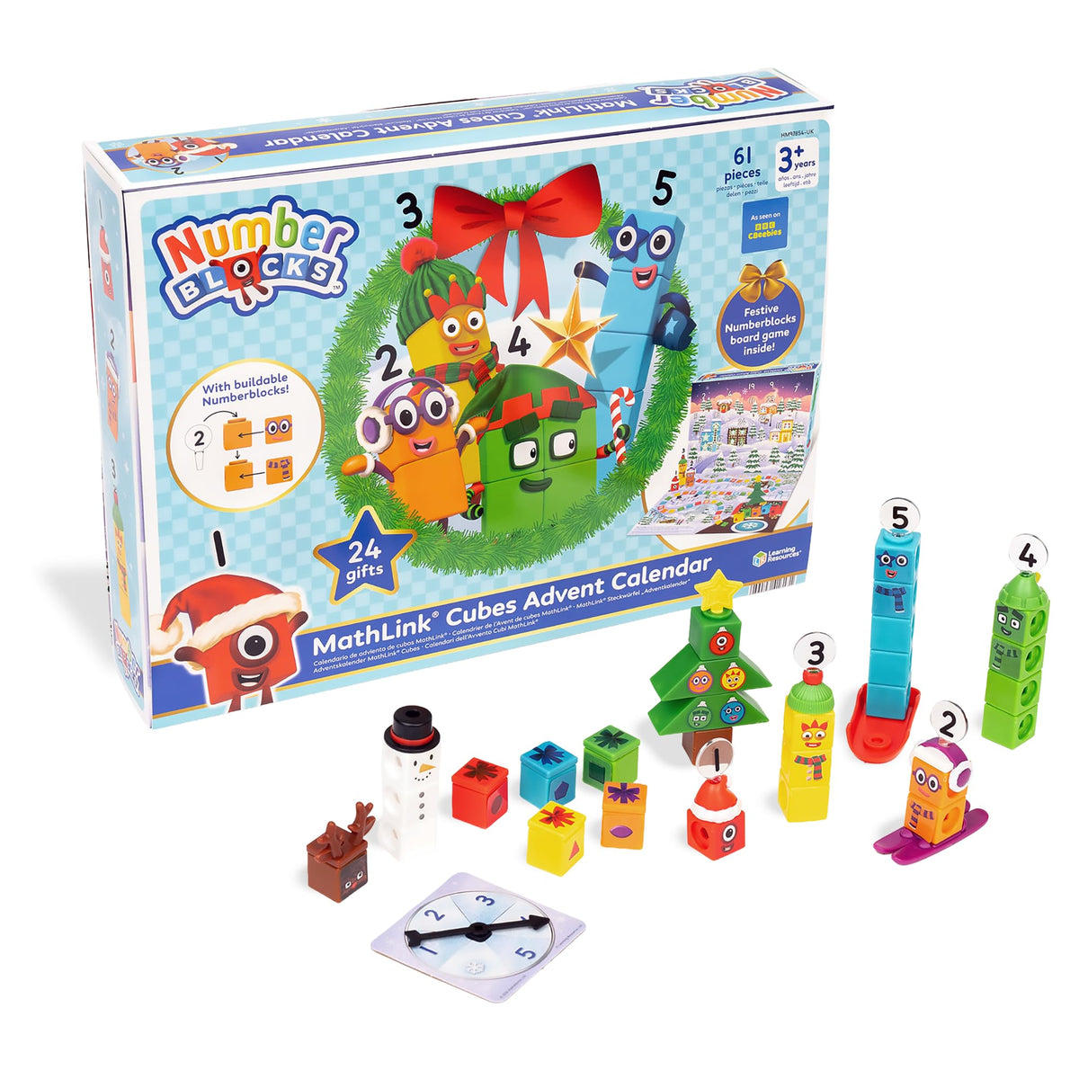 Learning Resources Numberblocks MathLink Cubes Advent Calendar - Ages 3+ | 24 Festive Surprises