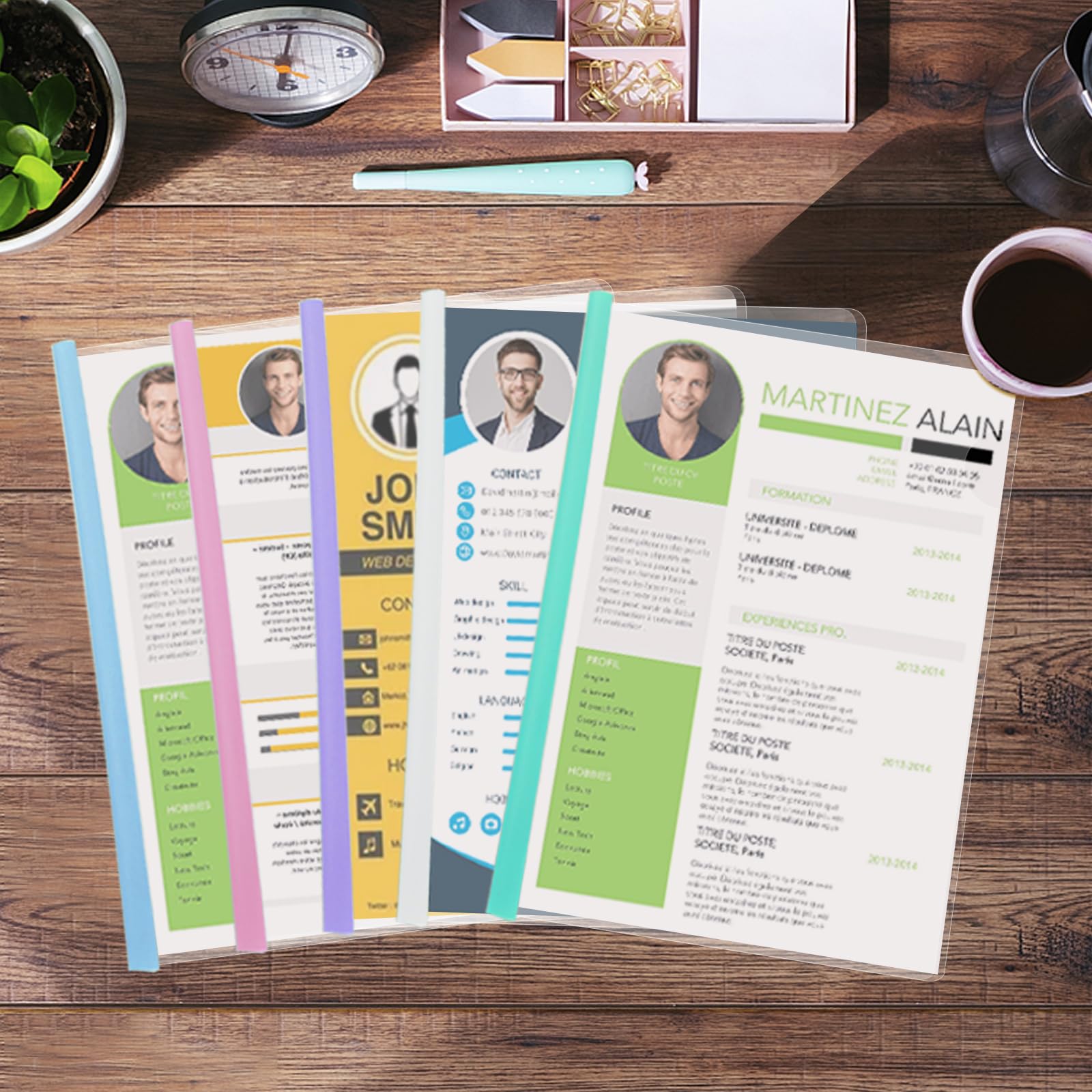 ASelected Report Covers - 20 Pcs A4 Sliding Bar Binding Covers | Holds 60 Sheets | PP Material 7