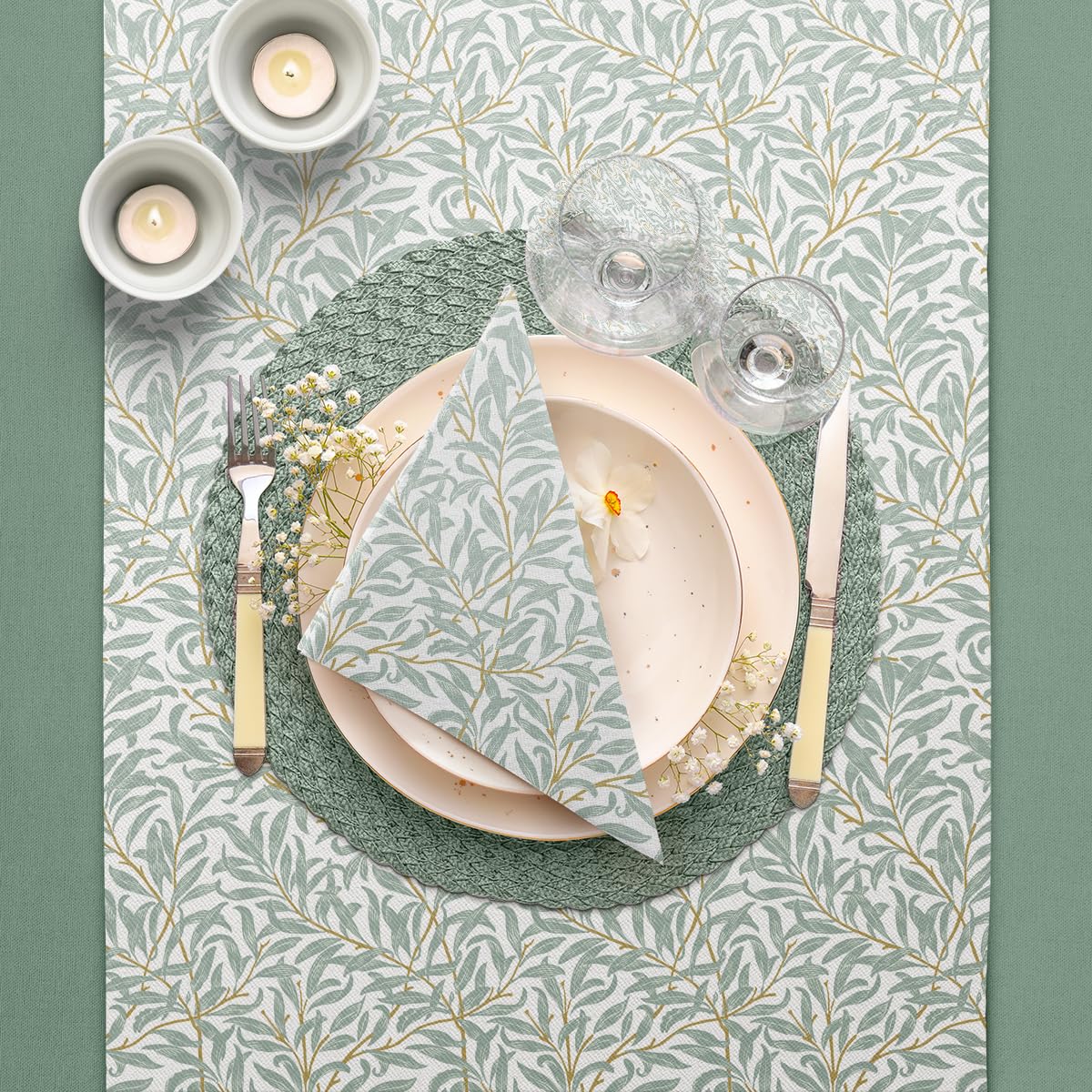 PAW Cloth-Like Airlaid Napkins 40 x 40 cm | 50 Pieces | Willow Branch 7